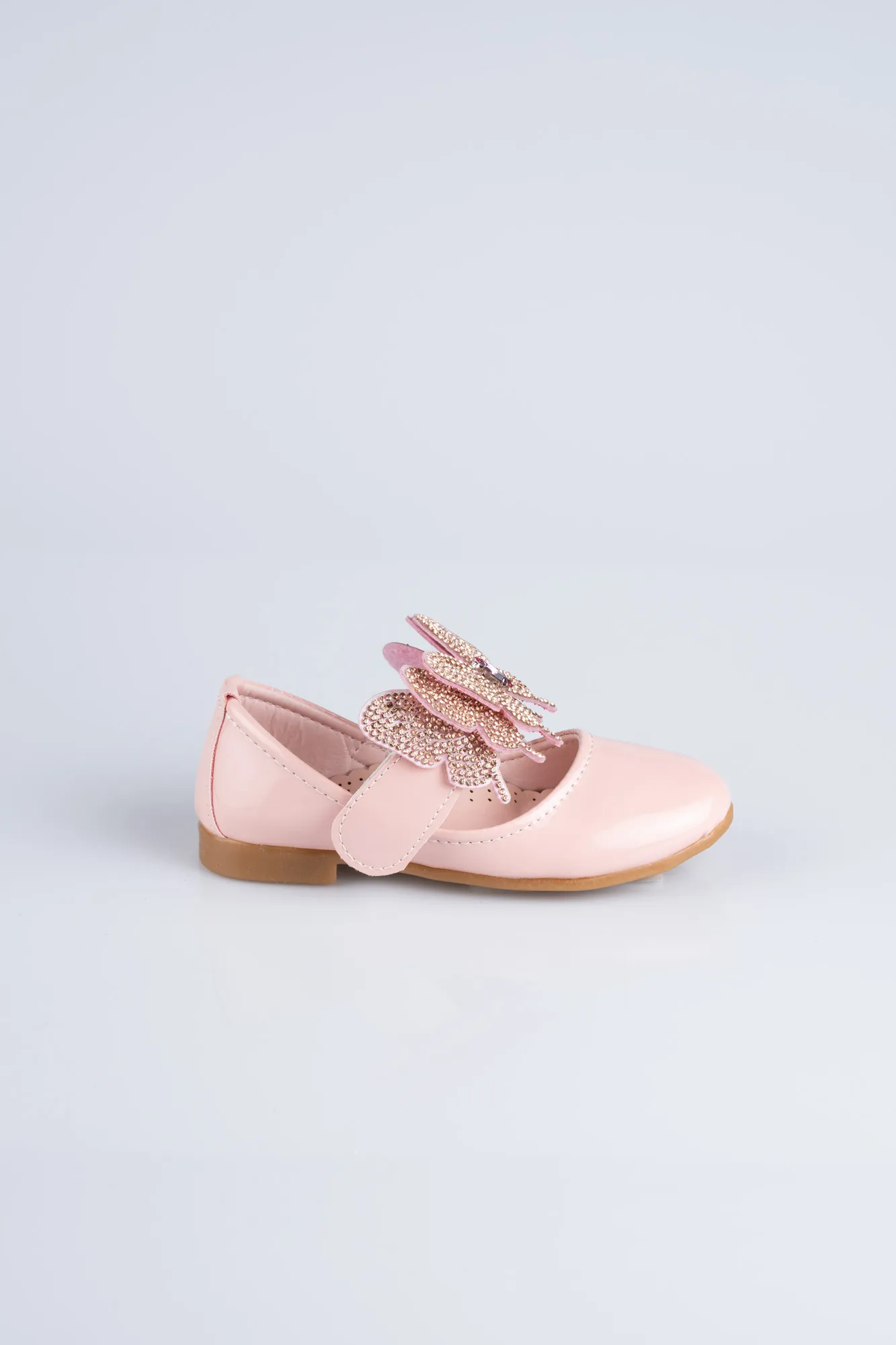 Powder Color-Patent Leather Kid Shoe MJ4001