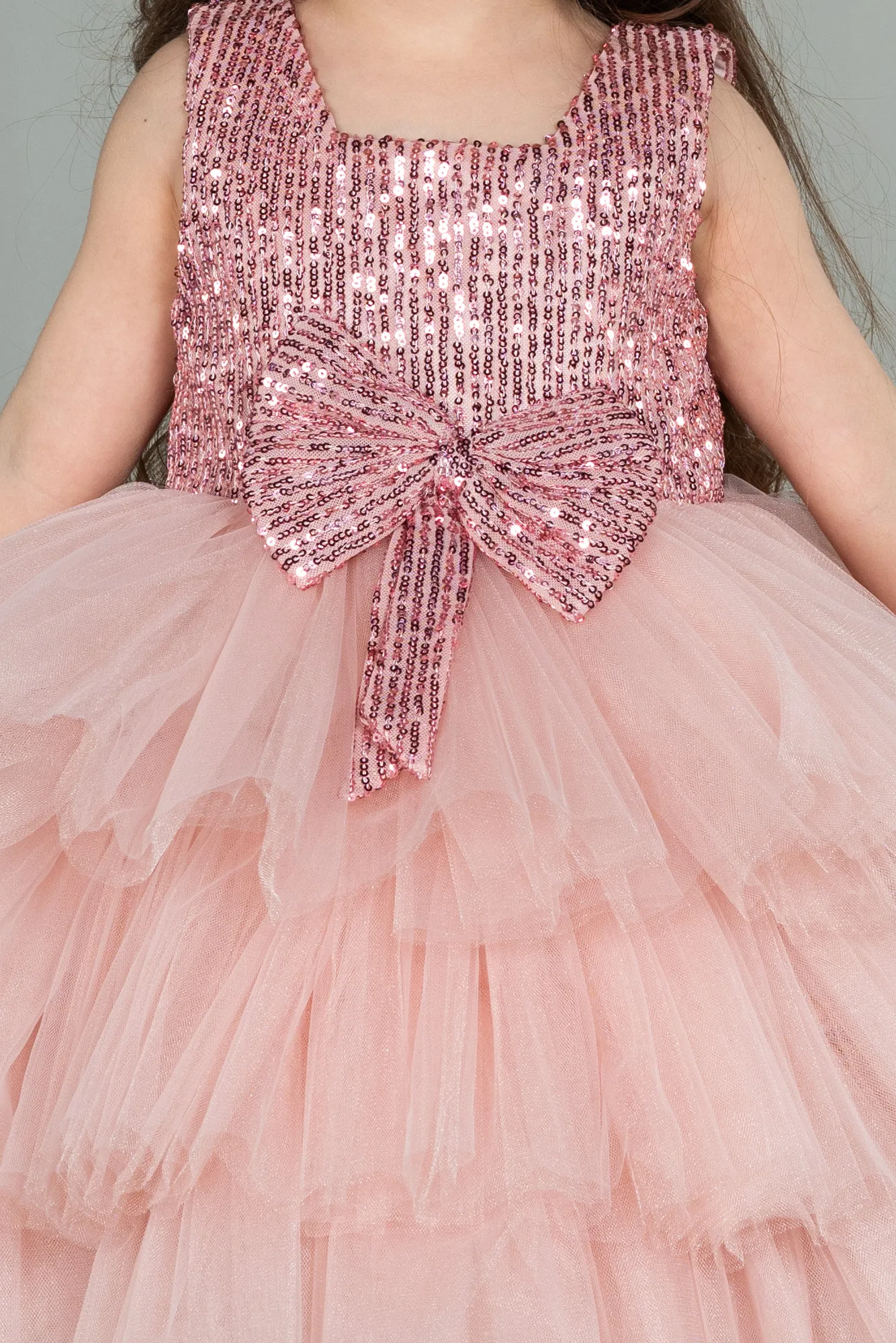 Powder Color-Short Girl Dress ABK1705