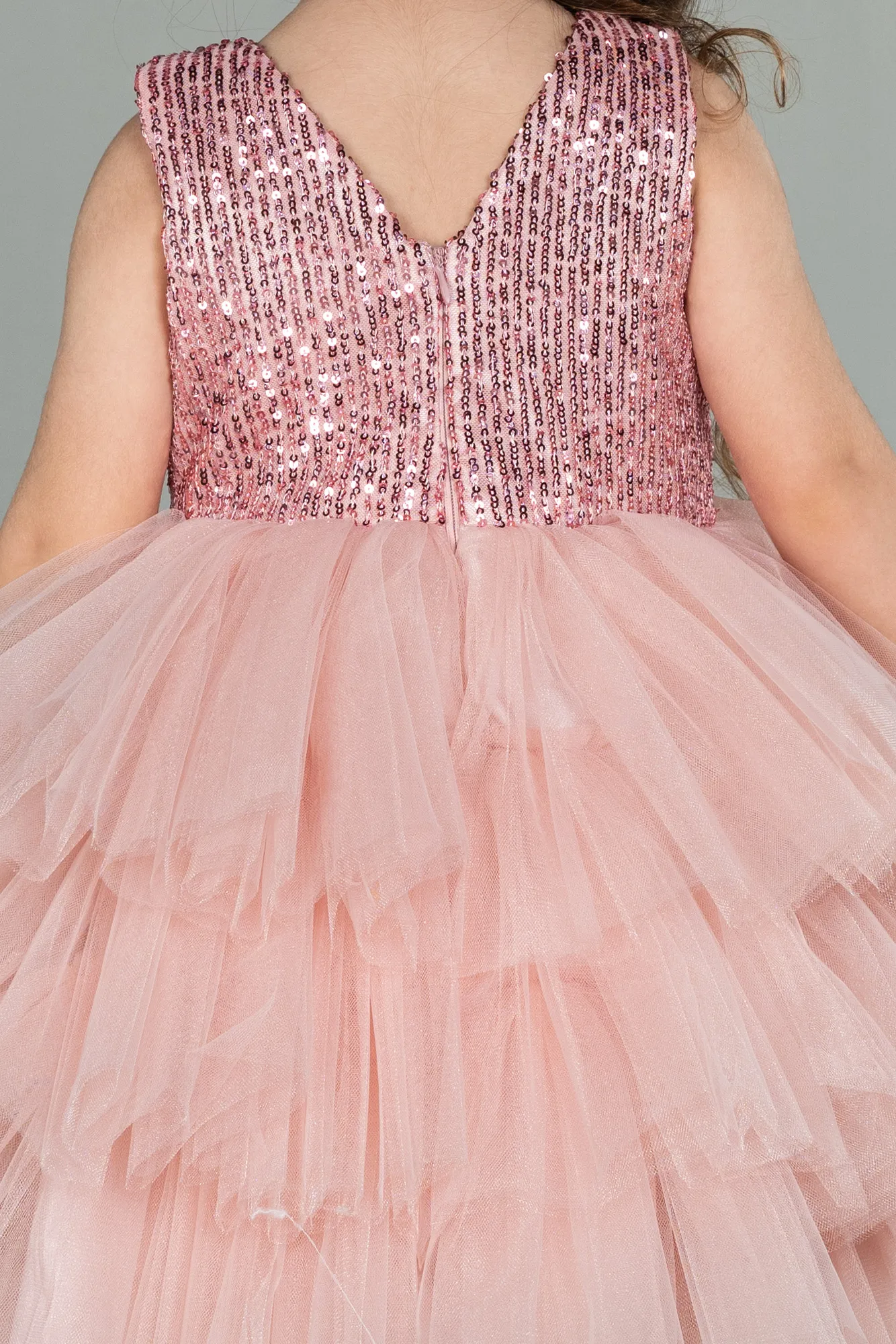 Powder Color-Short Girl Dress ABK1705