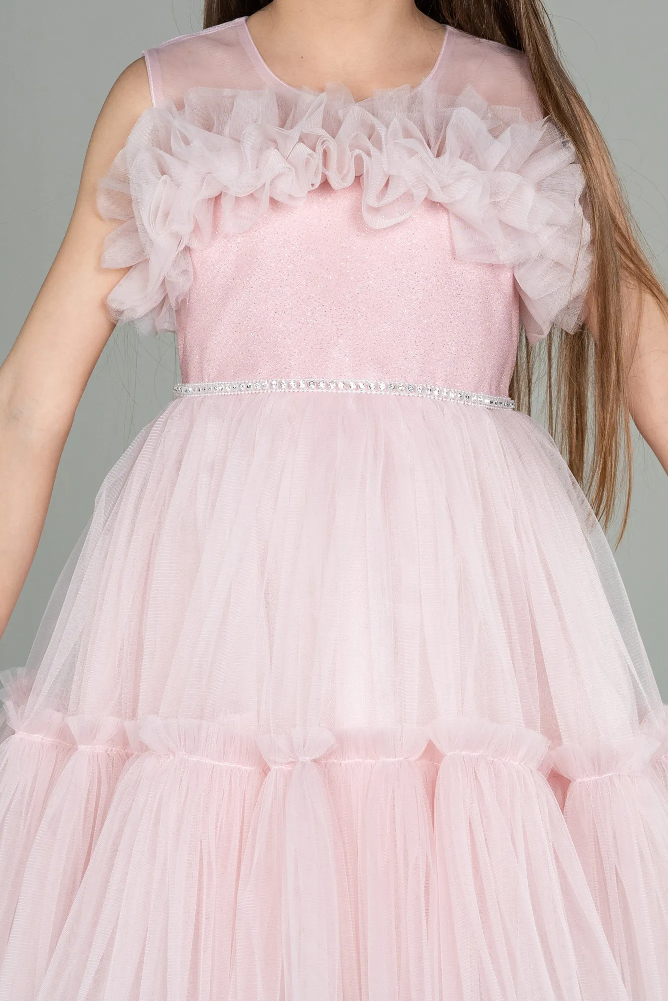 Powder Color-Short Girl Dress ABK1707