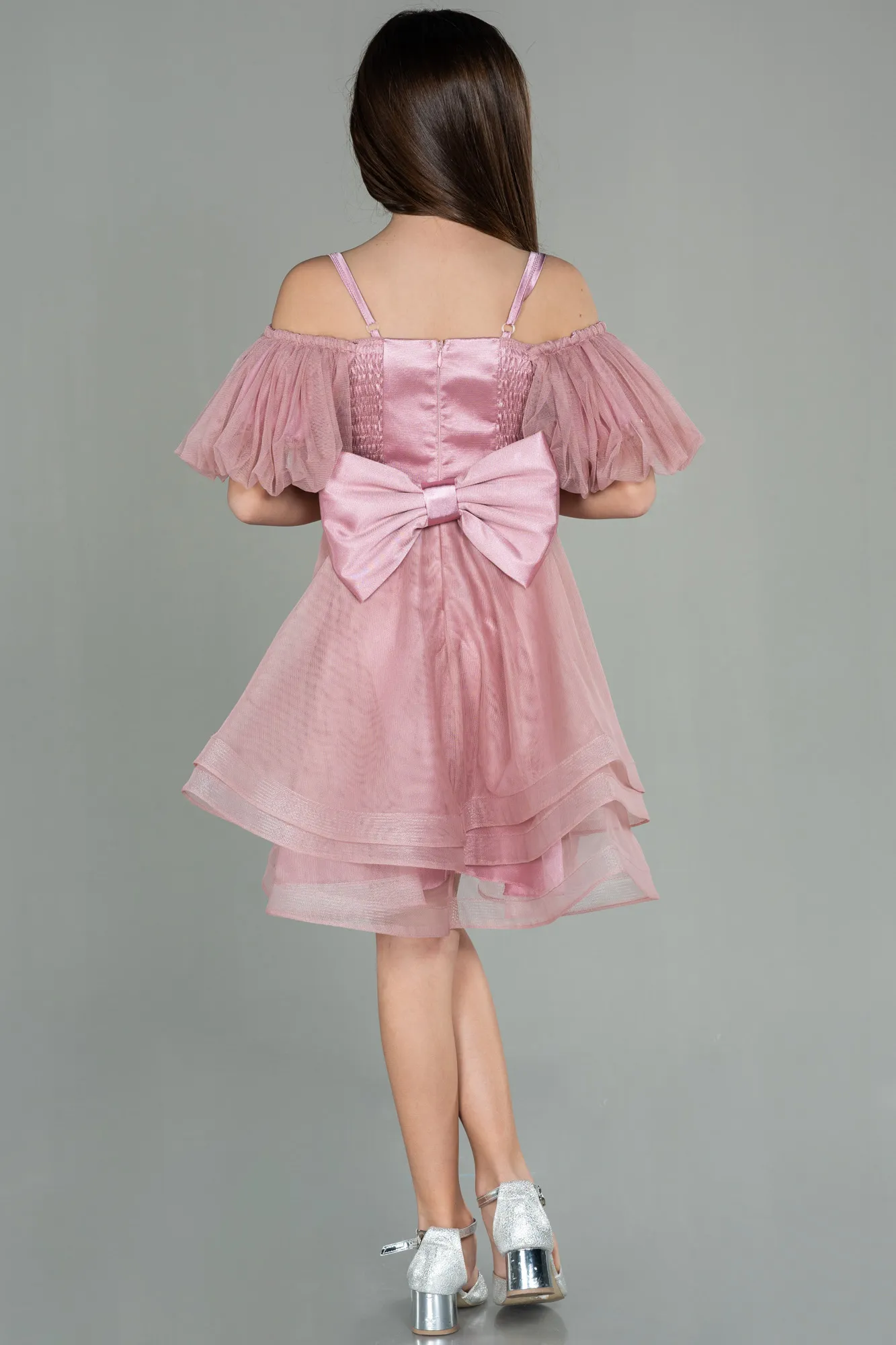 Powder Color-Short Girl Dress ABK1715