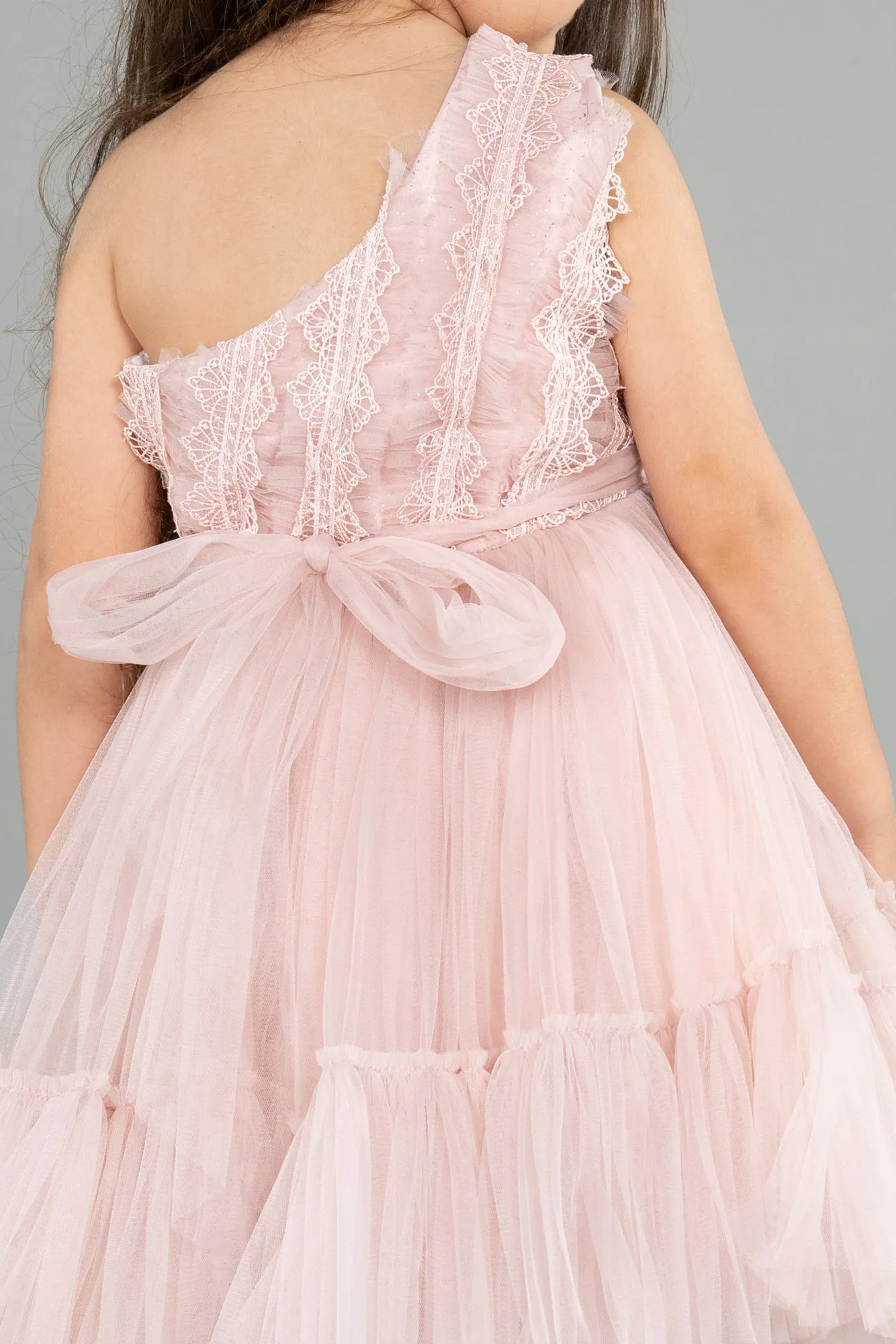 Powder Color-Short Girl Dress ABK1765