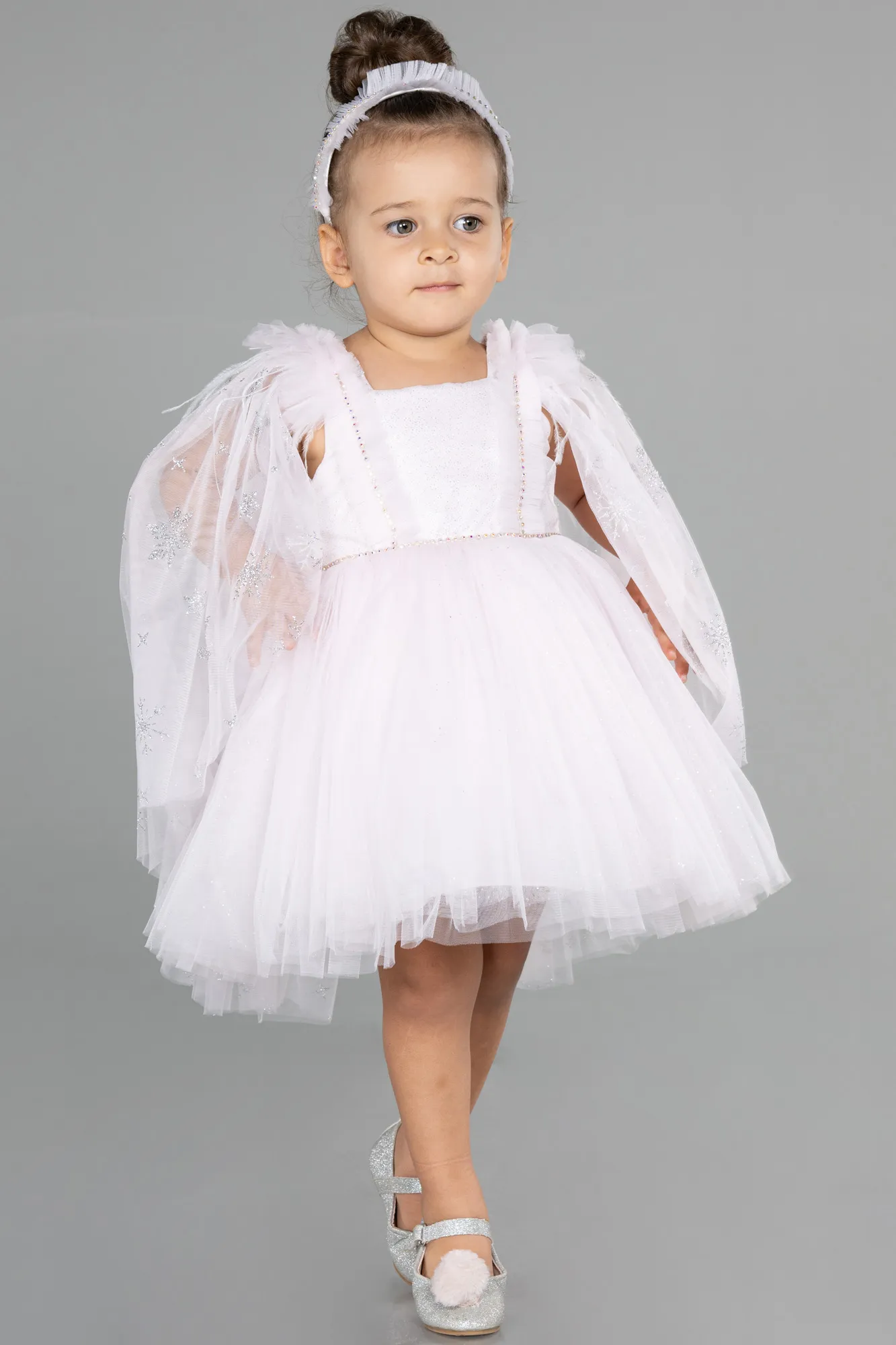 Powder Color-Short Girl Dress ABK1770