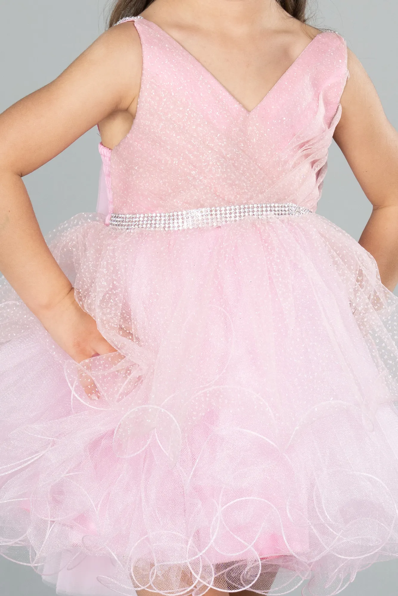 Powder Color-Short Girl Dress ABK2142