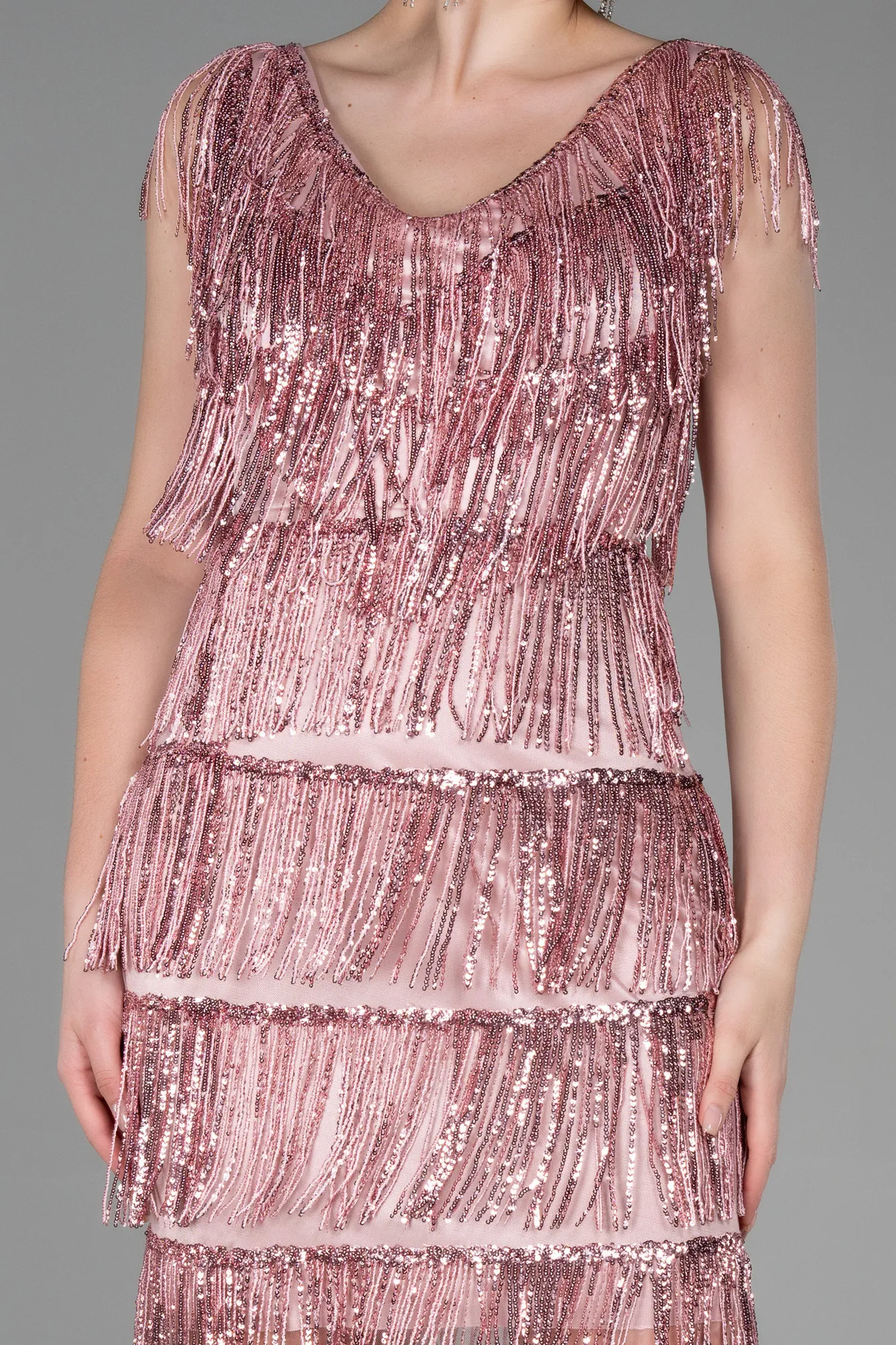 Powder Color-Short Invitation Dress ABK1841