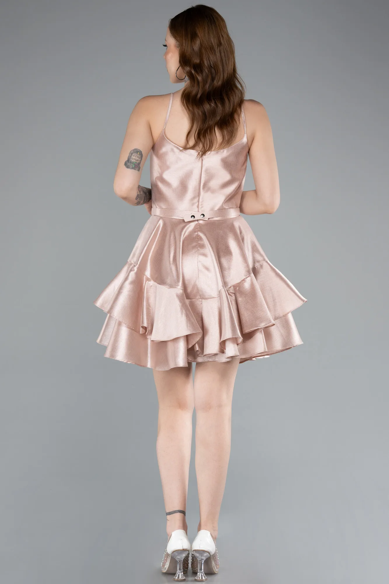 Powder Color-Short Mermaid Prom Dress ABK2356