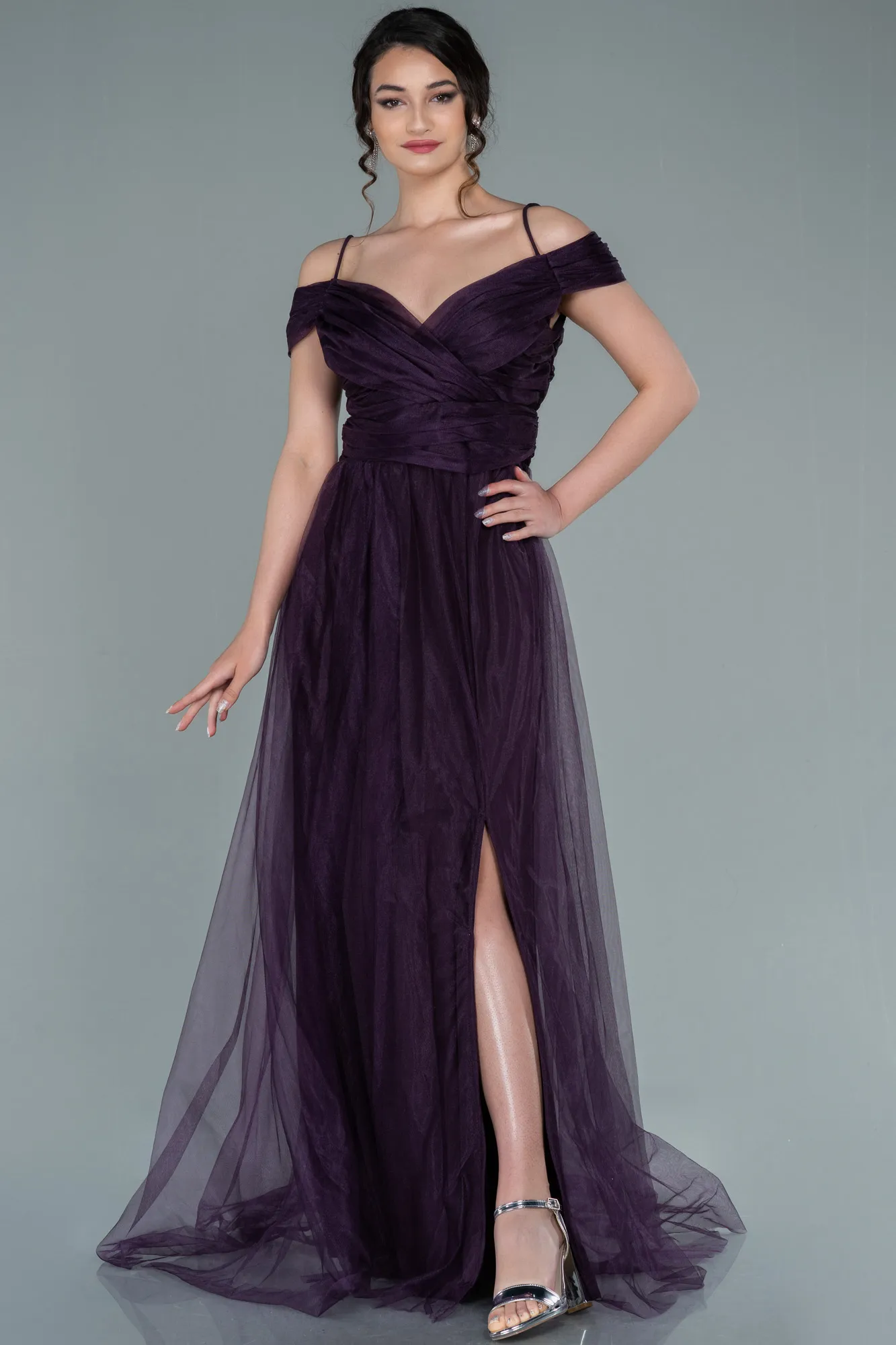 Purple-Long Evening Dress ABU2336