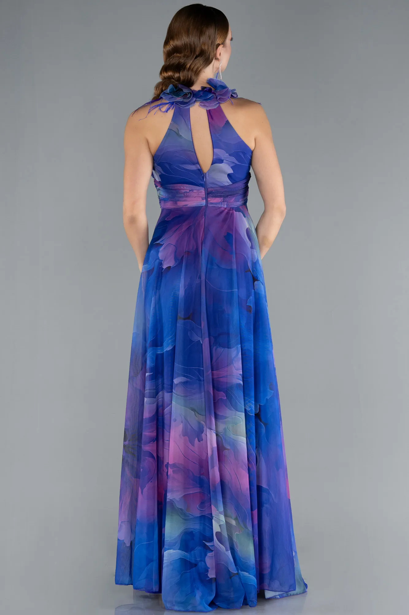 Purple-Long Evening Dress ABU4901