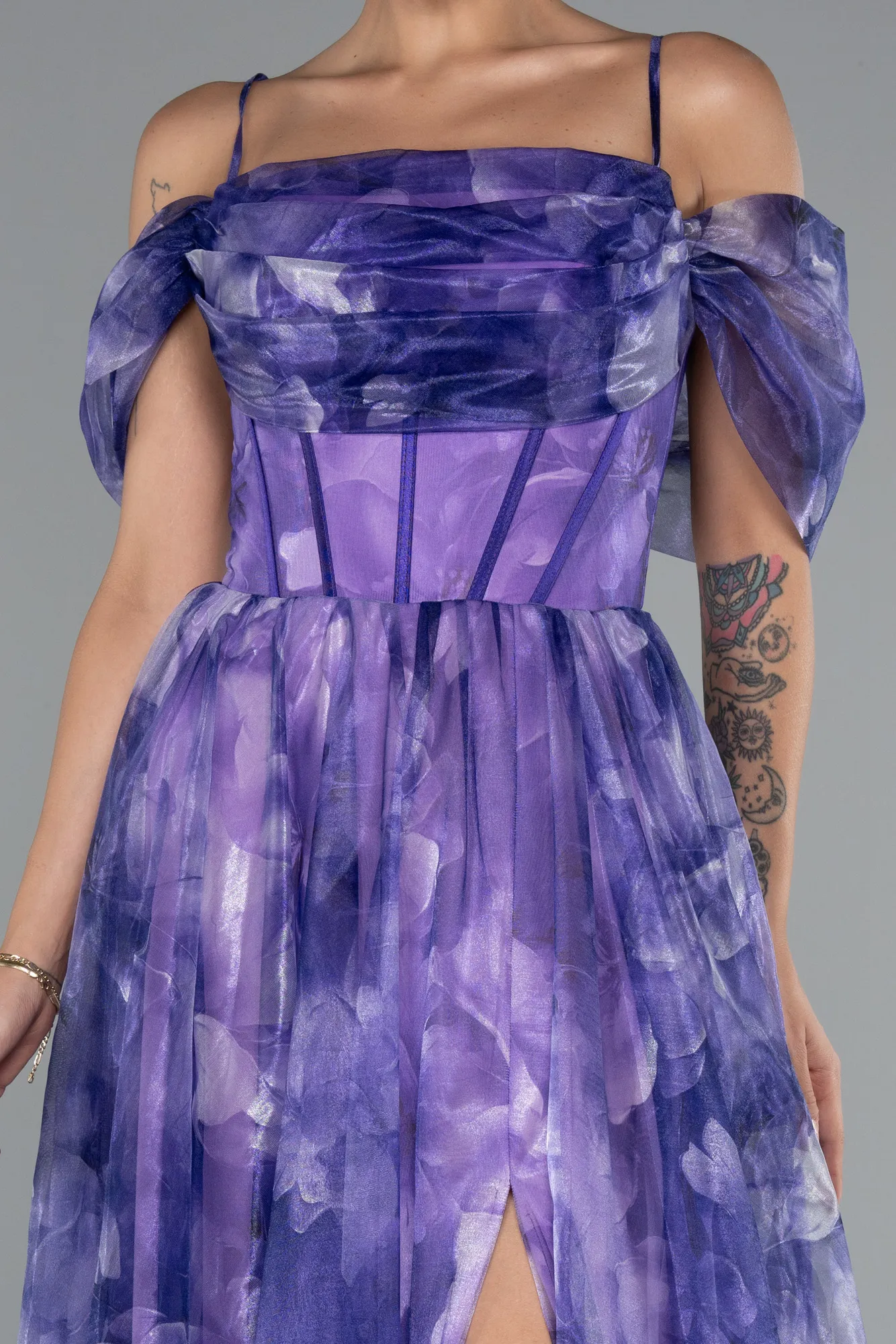 Purple-Long Evening Dress ABU5133