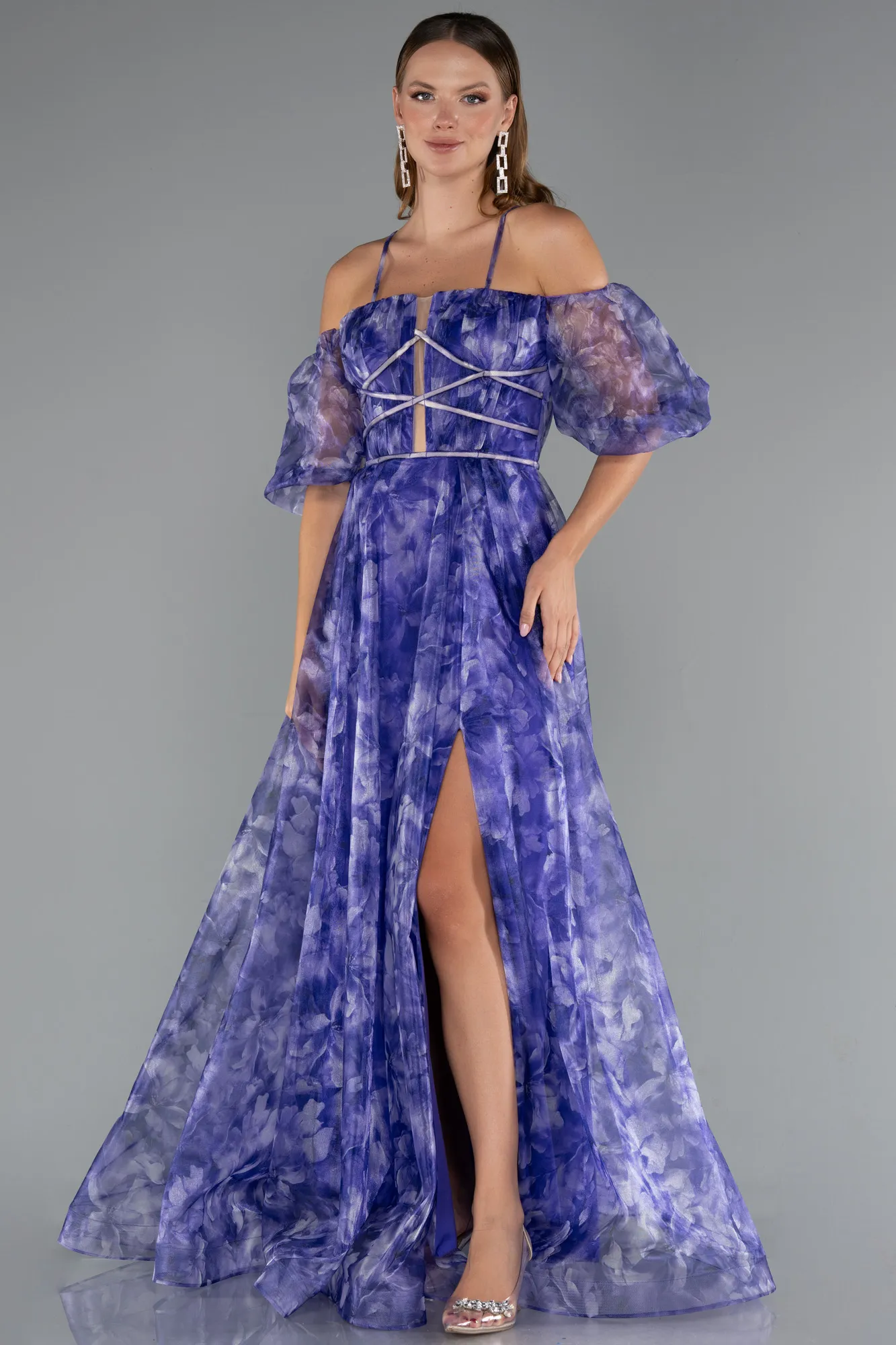 Purple-Long Evening Dress ABU5221