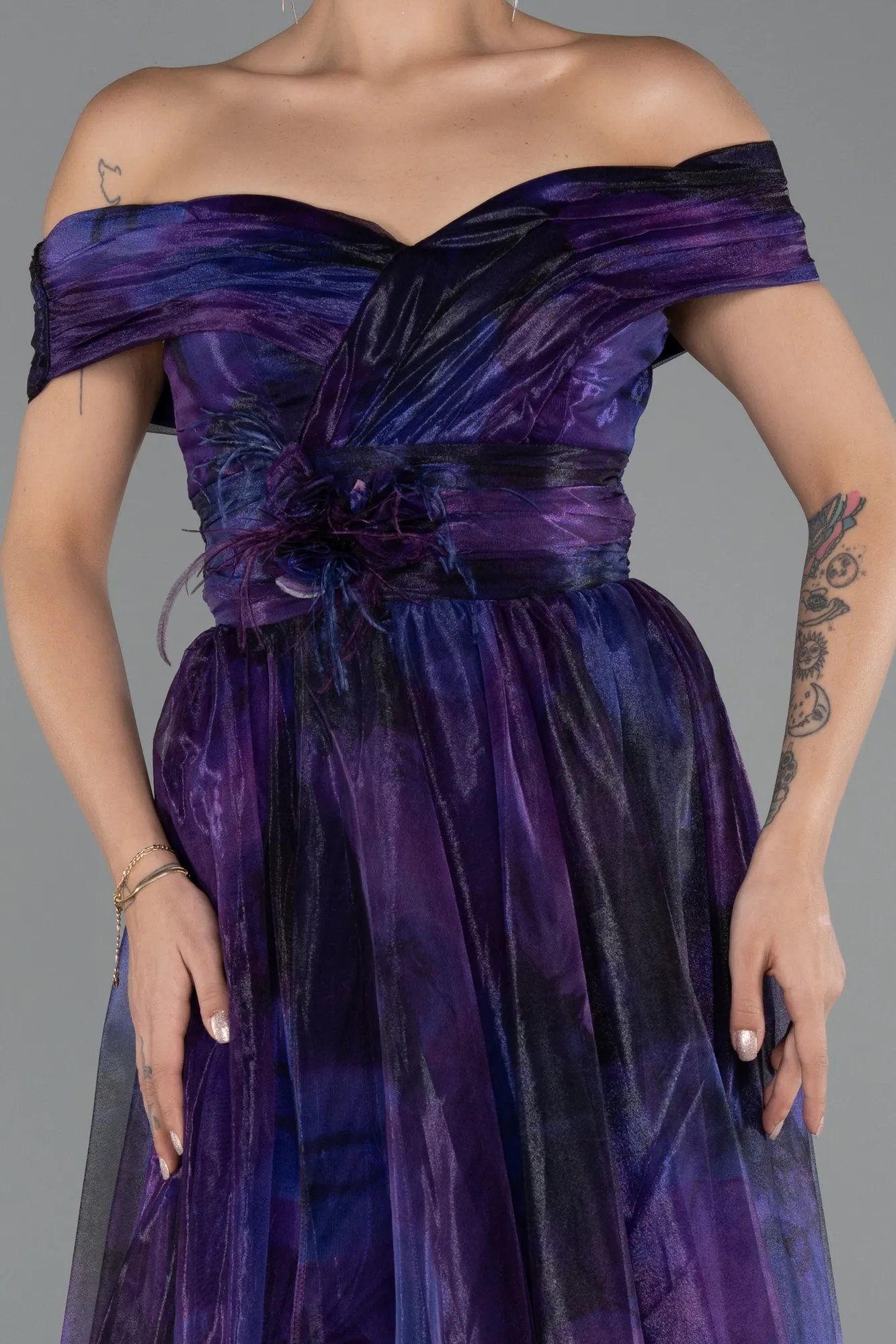Purple-Long Evening Dress ABU5262
