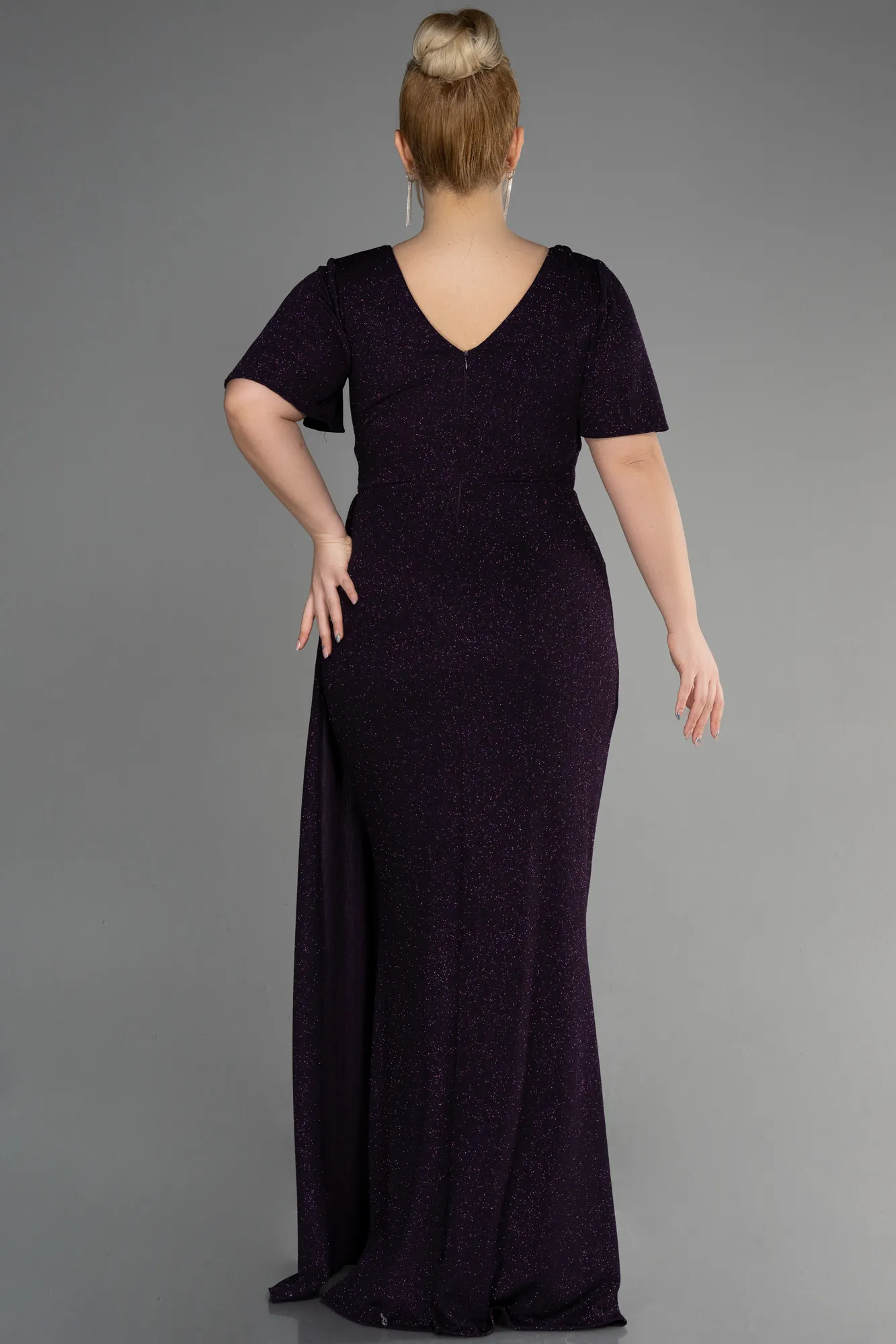 Purple-Long Formal Plus Size Dress ABU3645