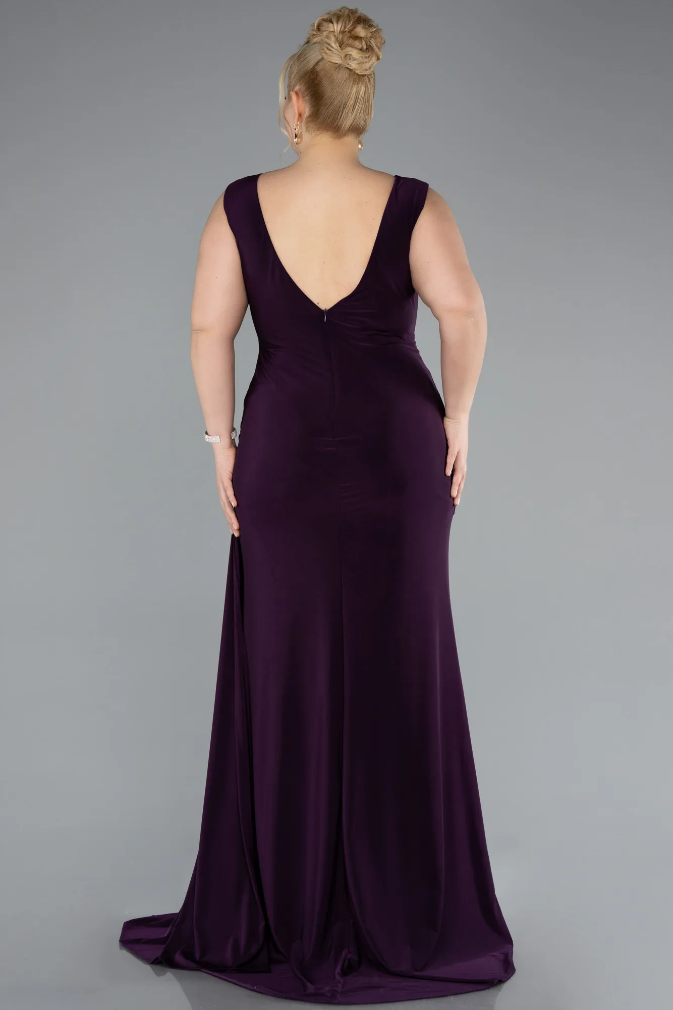 Purple-Long Formal Plus Size Dress ABU3737