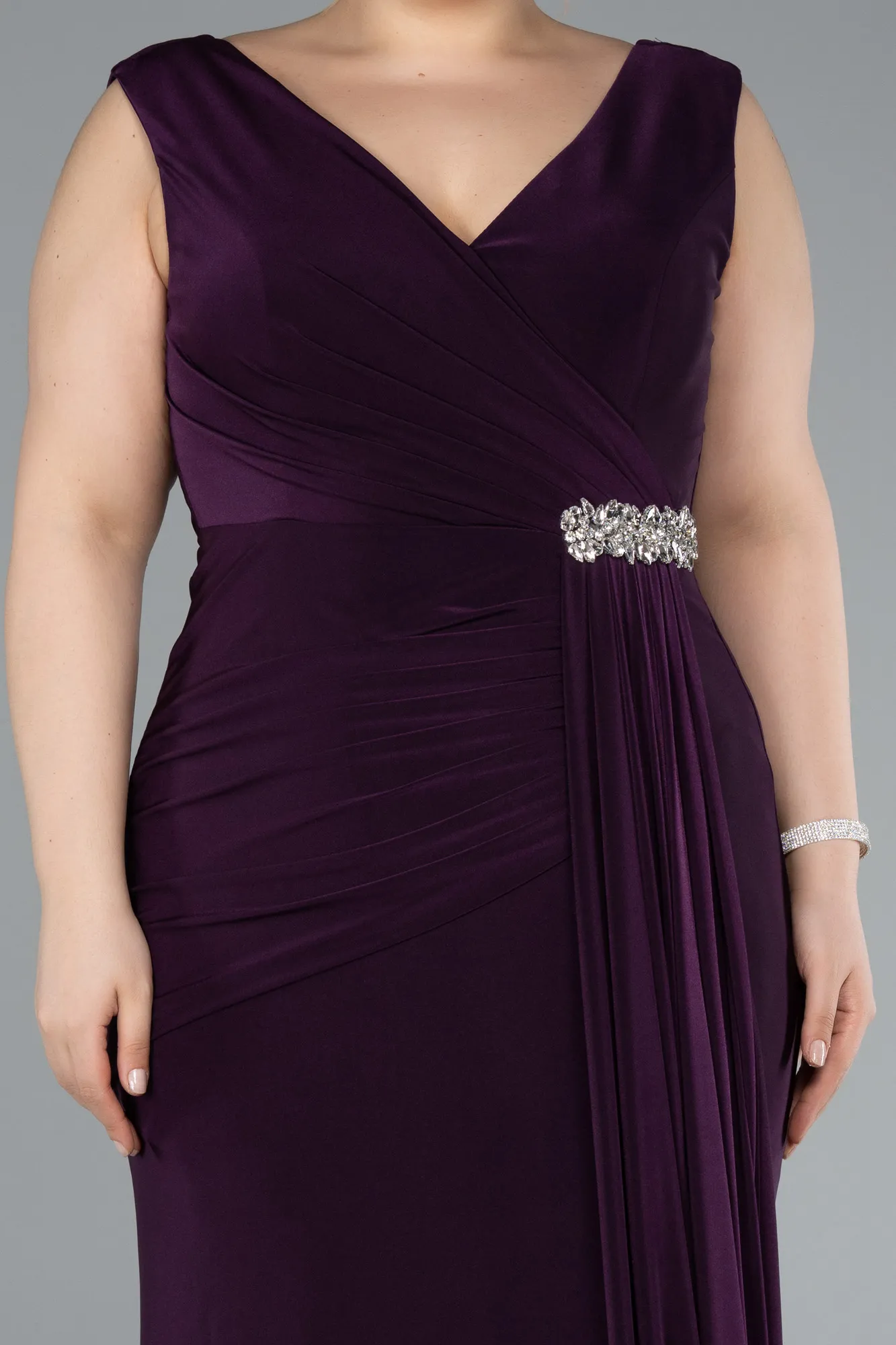Purple-Long Formal Plus Size Dress ABU3737