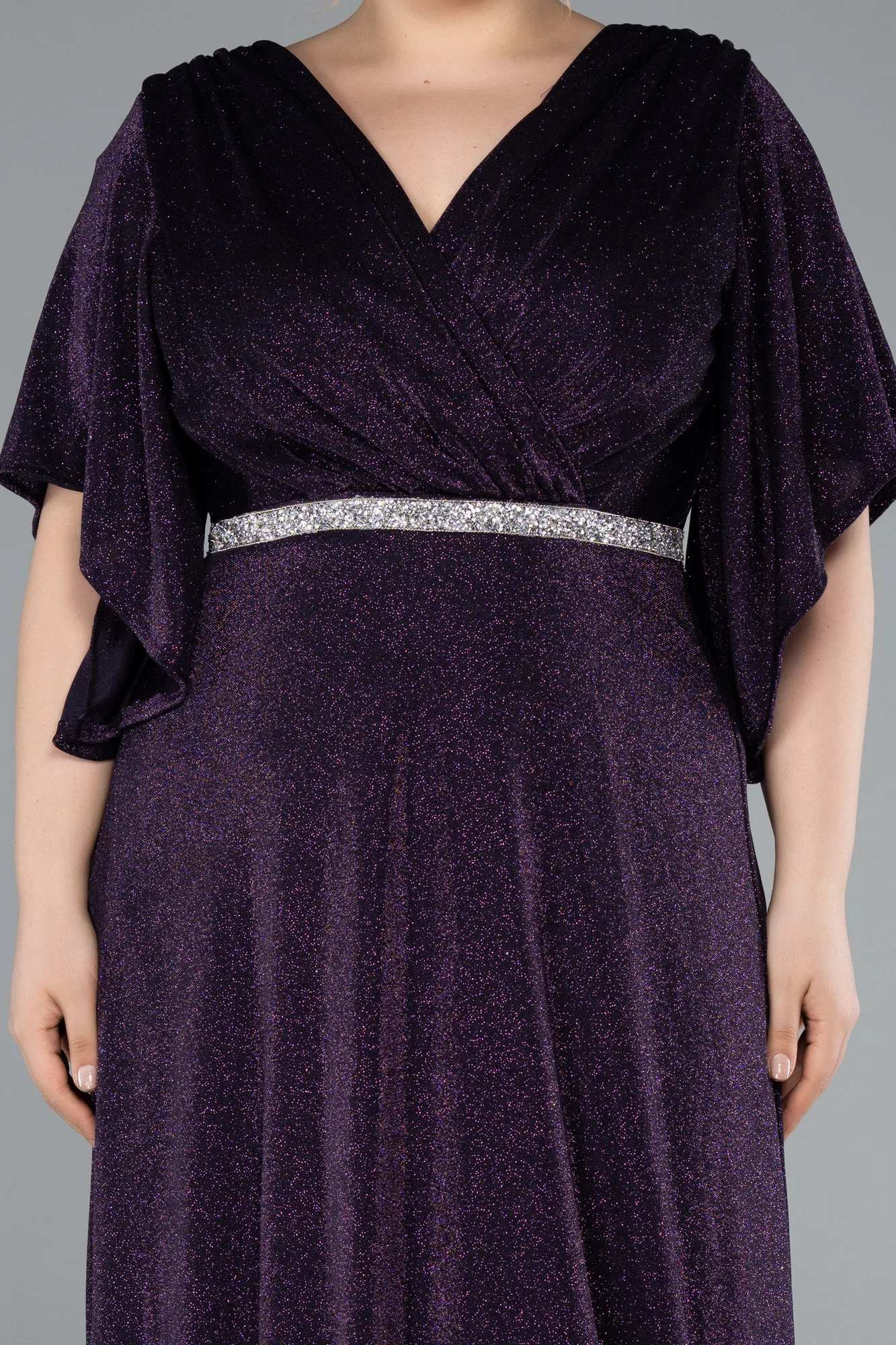 Purple-Long Formal Plus Size Dress ABU4914