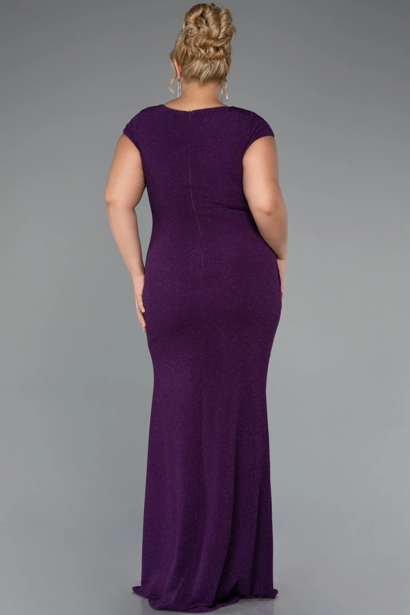 Purple-Long Formal Plus Size Dress ABU5317