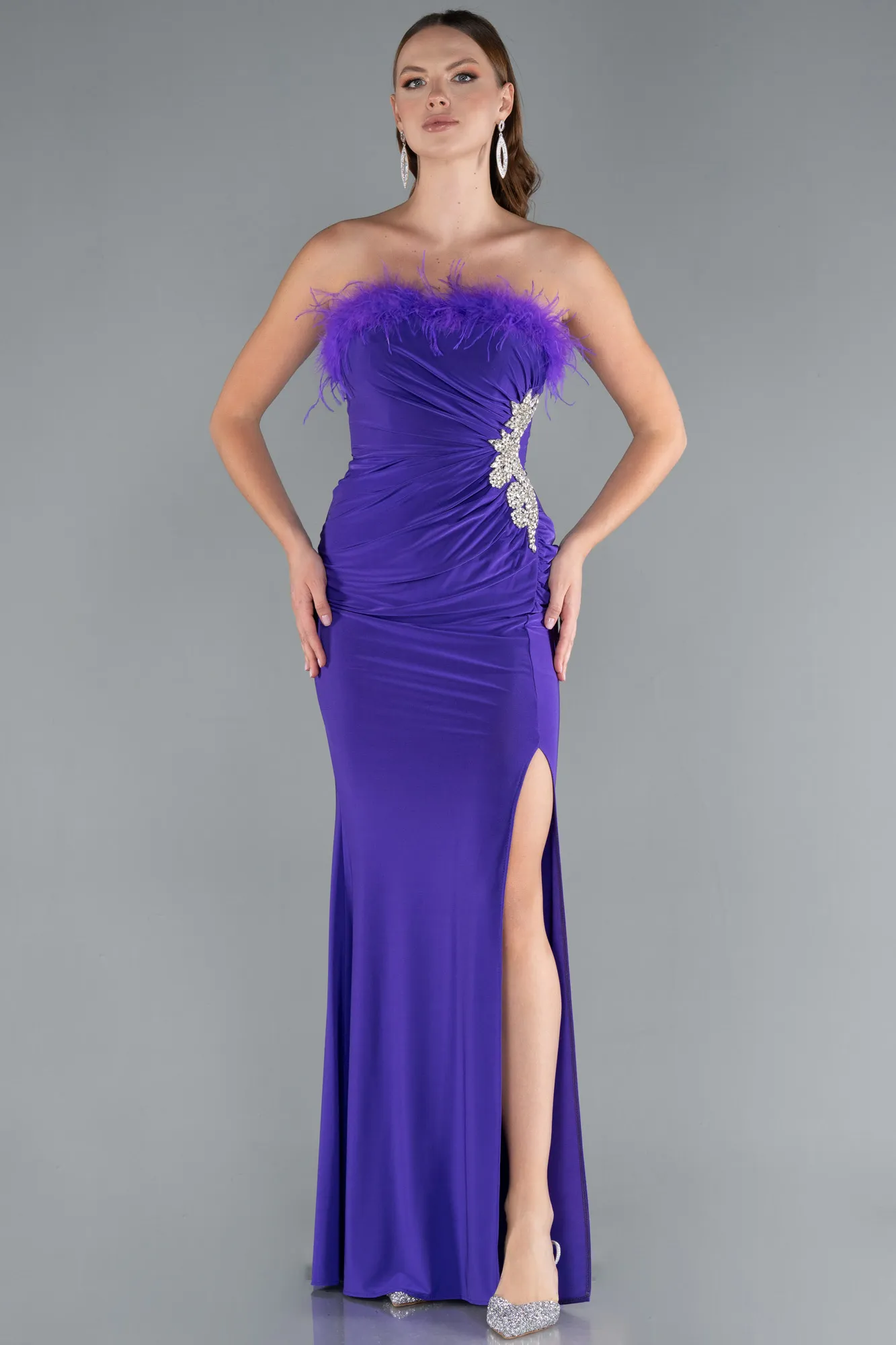 Purple-Long Mermaid Prom Dress ABU3049
