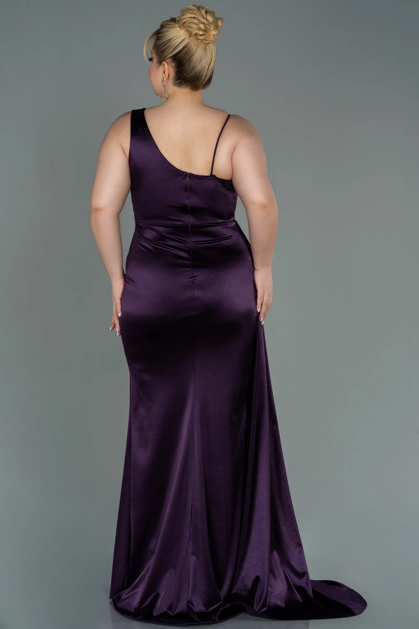 Purple-Long Plus Size Evening Dress ABU2932