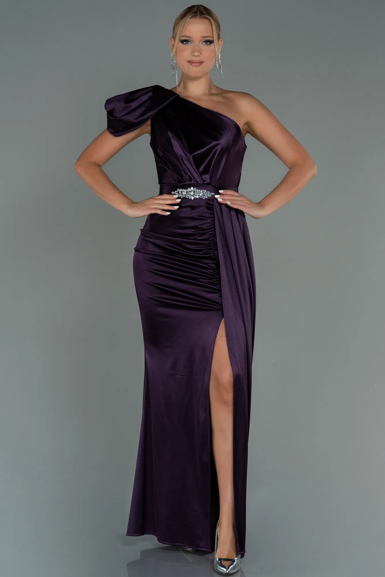 Purple-Long Prom Gown ABU3099