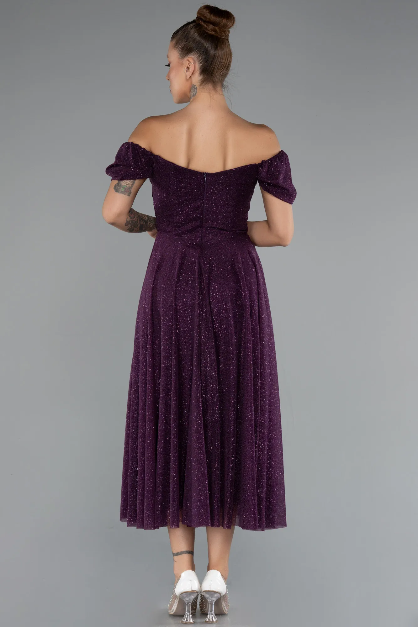 Purple-Midi Cocktail Dress ABK1978