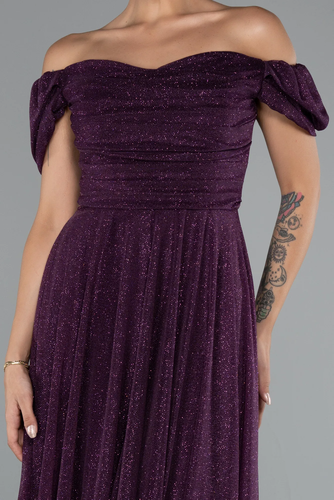 Purple-Midi Cocktail Dress ABK1978