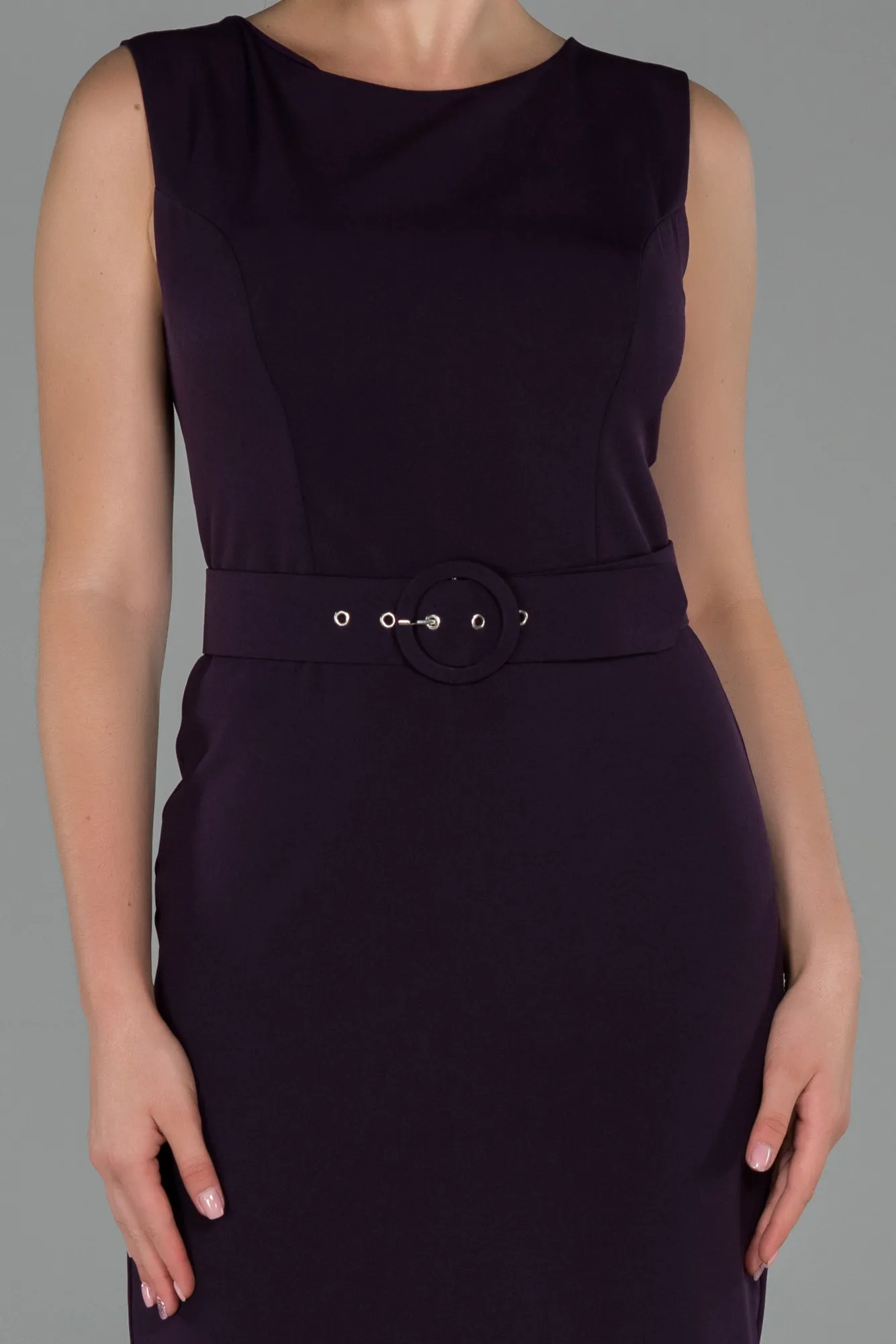 Purple-Midi Invitation Dress ABK1045