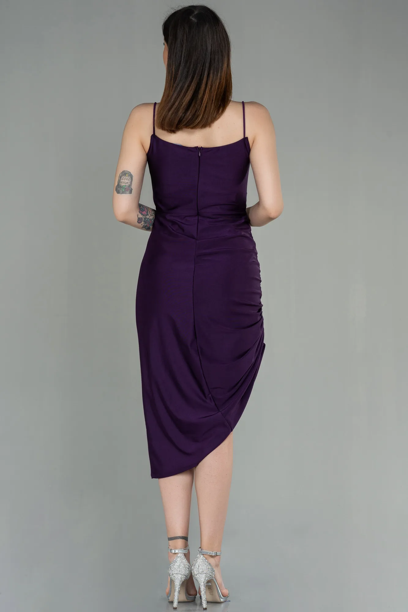 Purple-Midi Night Dress ABK1900