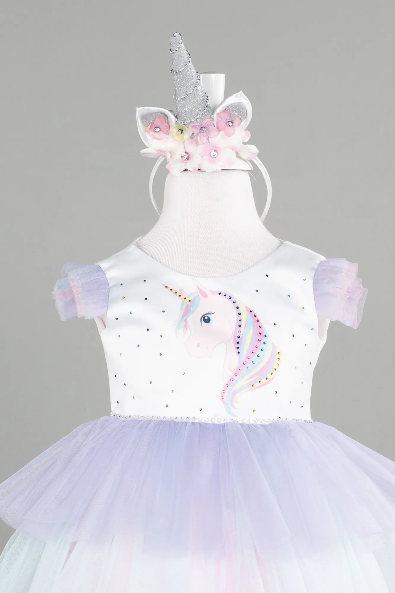 Purple-Short Girl Dress ABK792