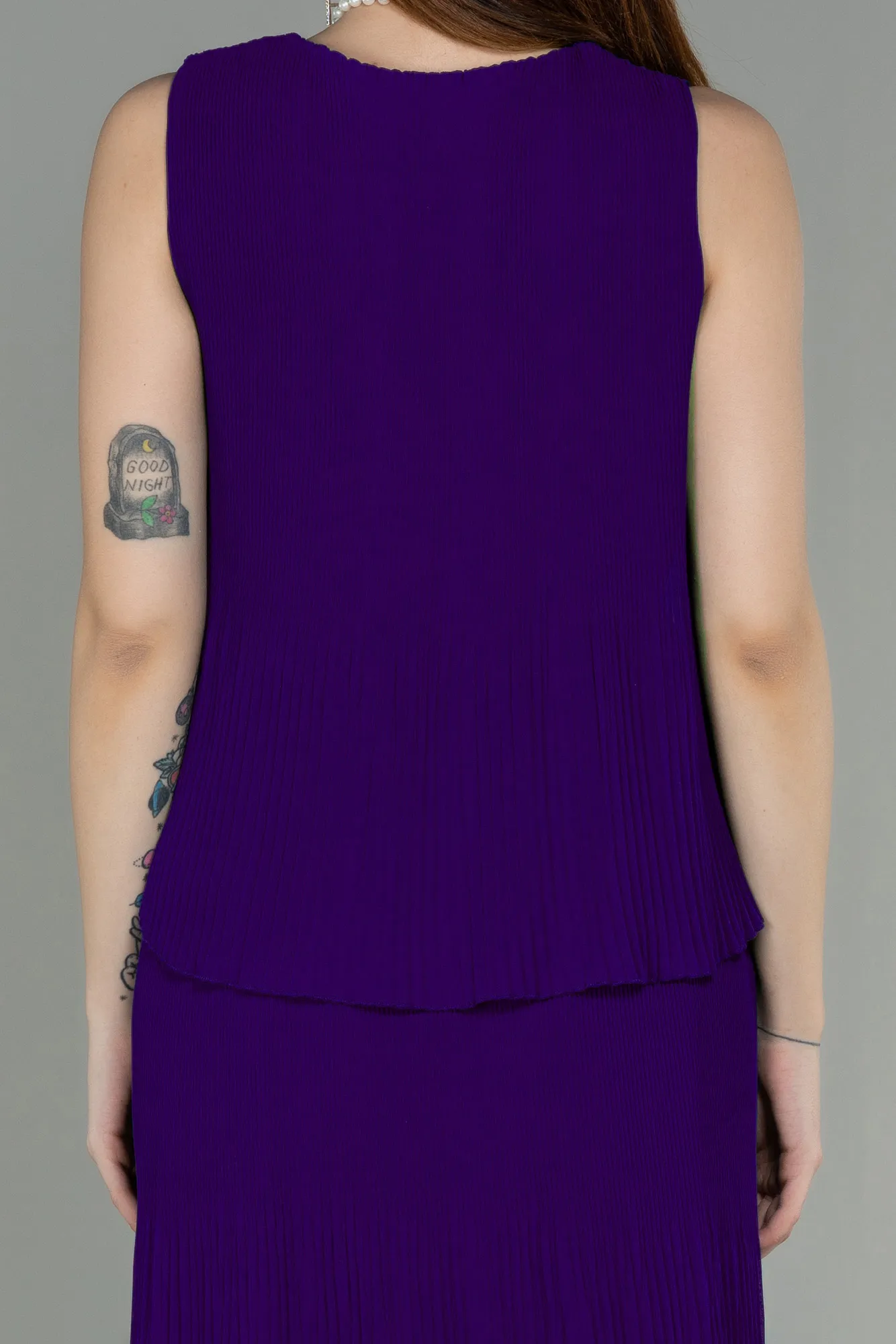 Purple-Short Invitation Dress ABK782