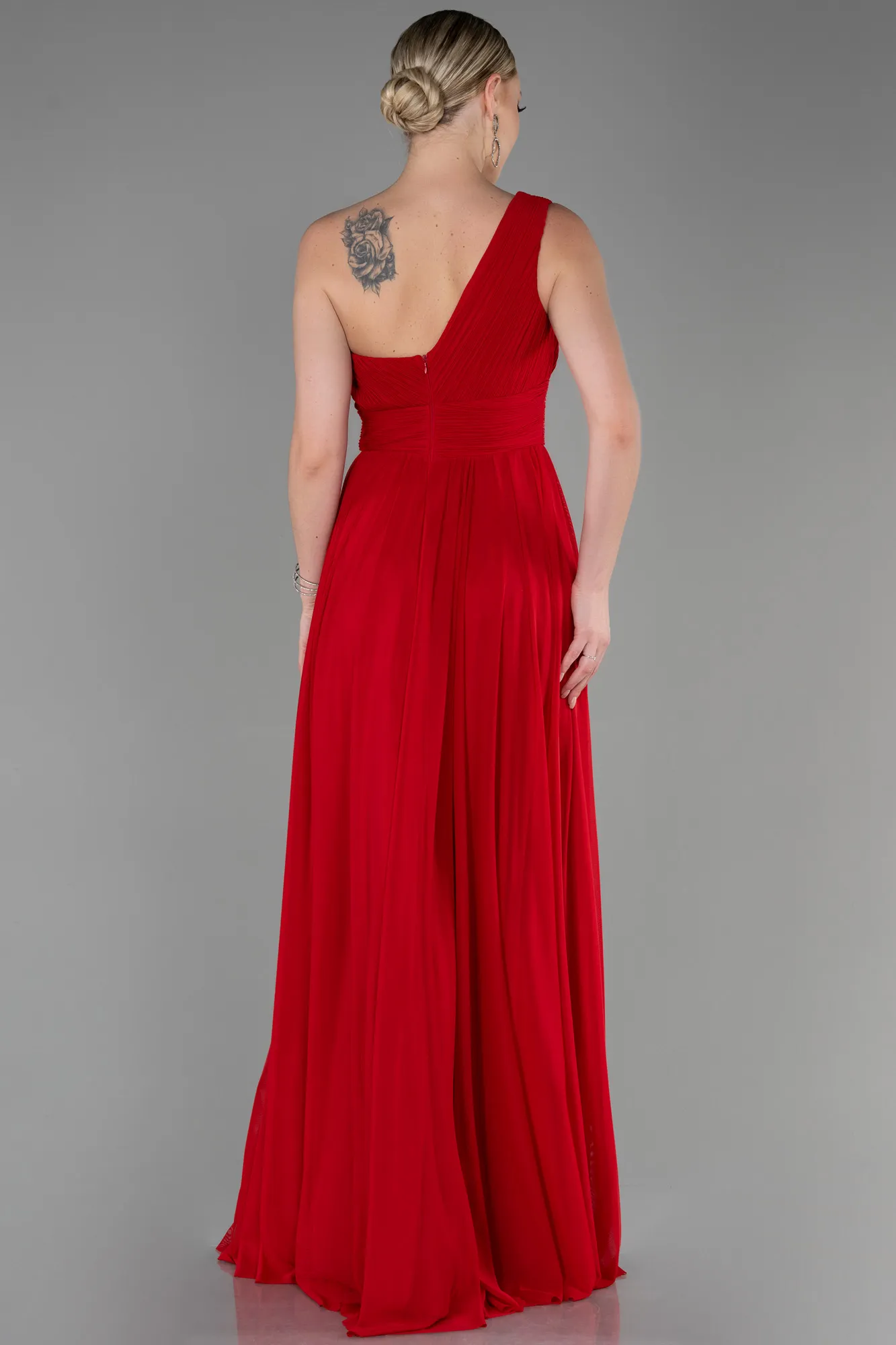 Red-Long Chiffon Evening Dress ABU3309