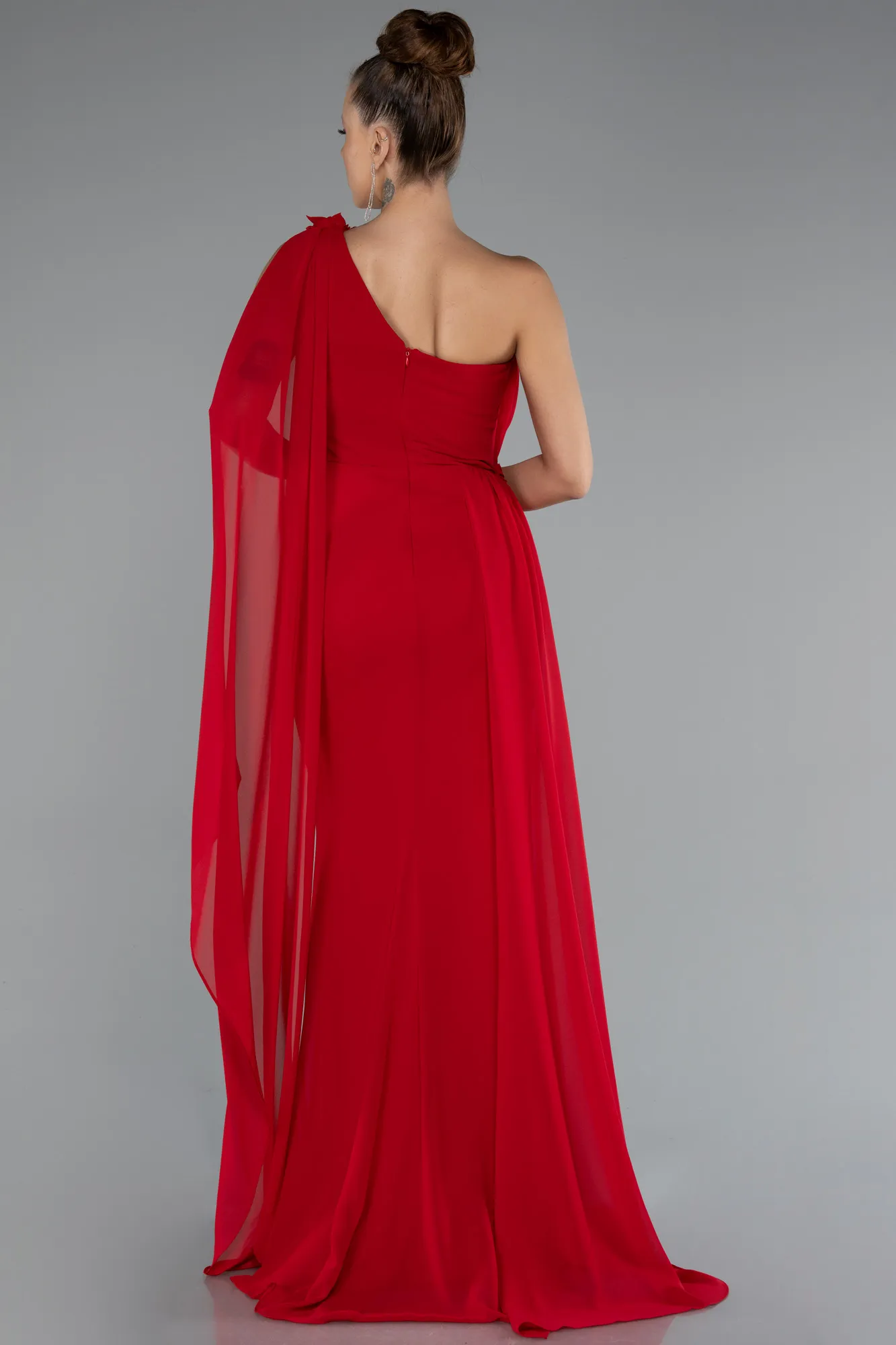 Red-Long Chiffon Evening Dress ABU5144