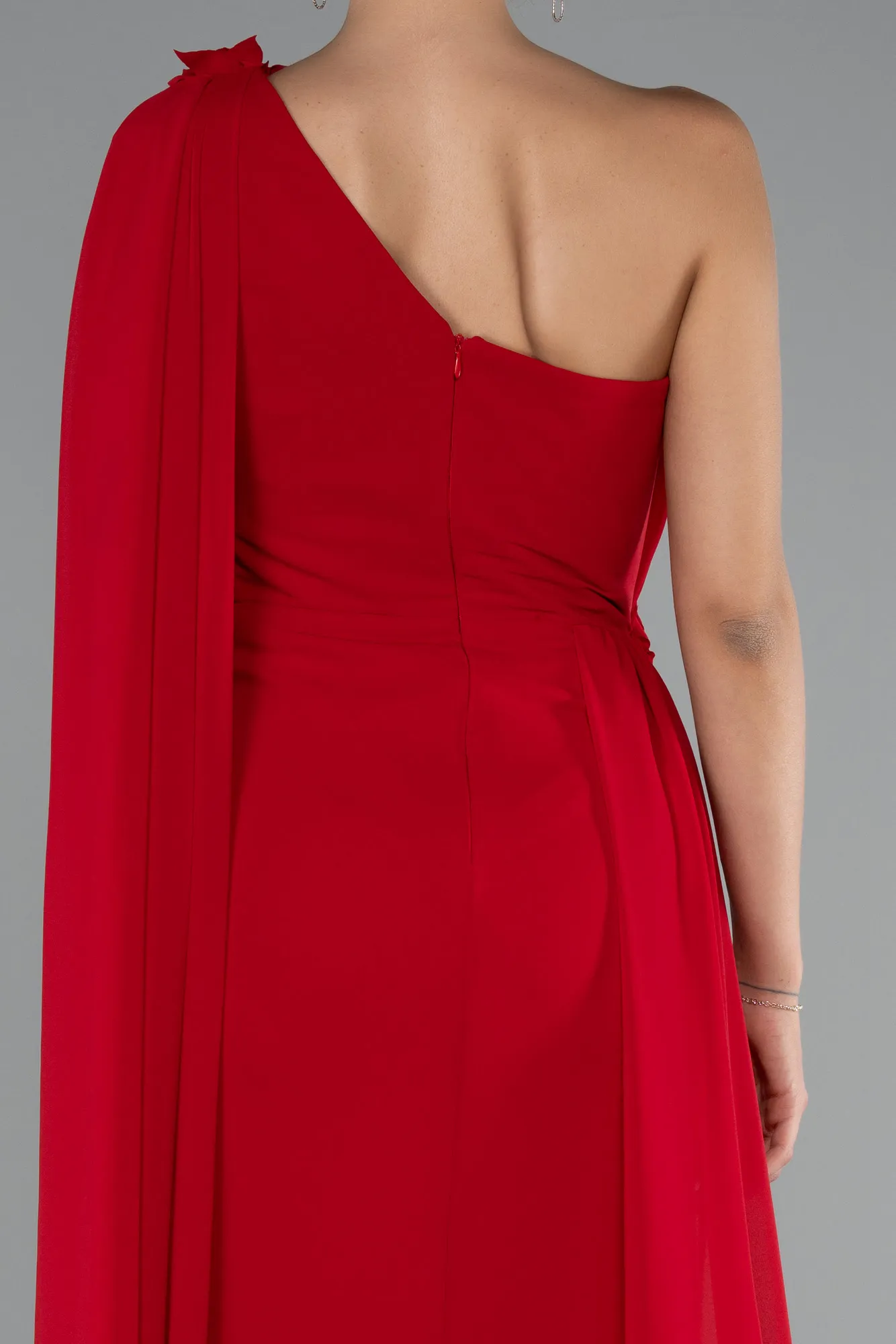 Red-Long Chiffon Evening Dress ABU5144