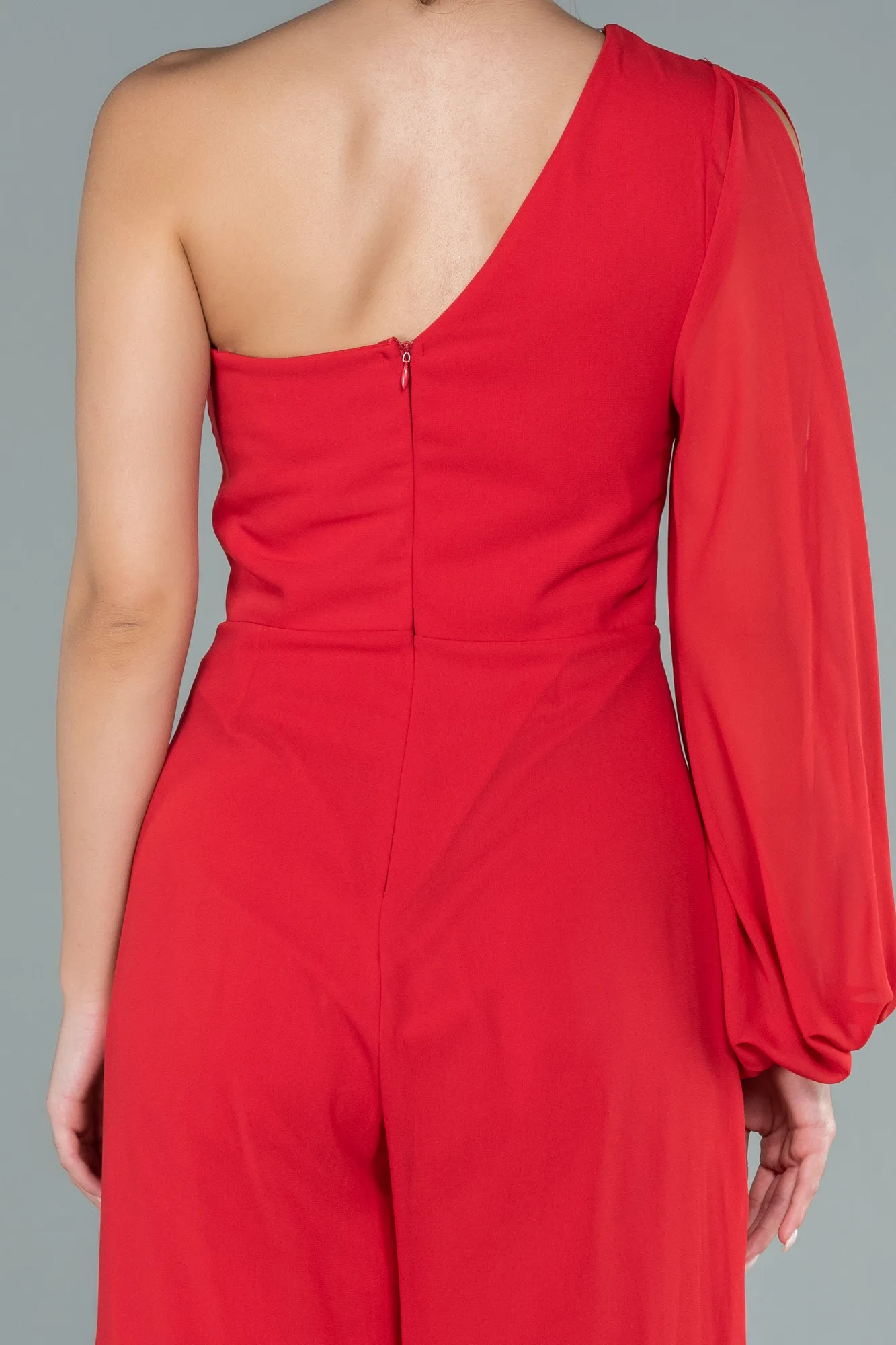 Red-Long Chiffon Invitation Dress ABT078