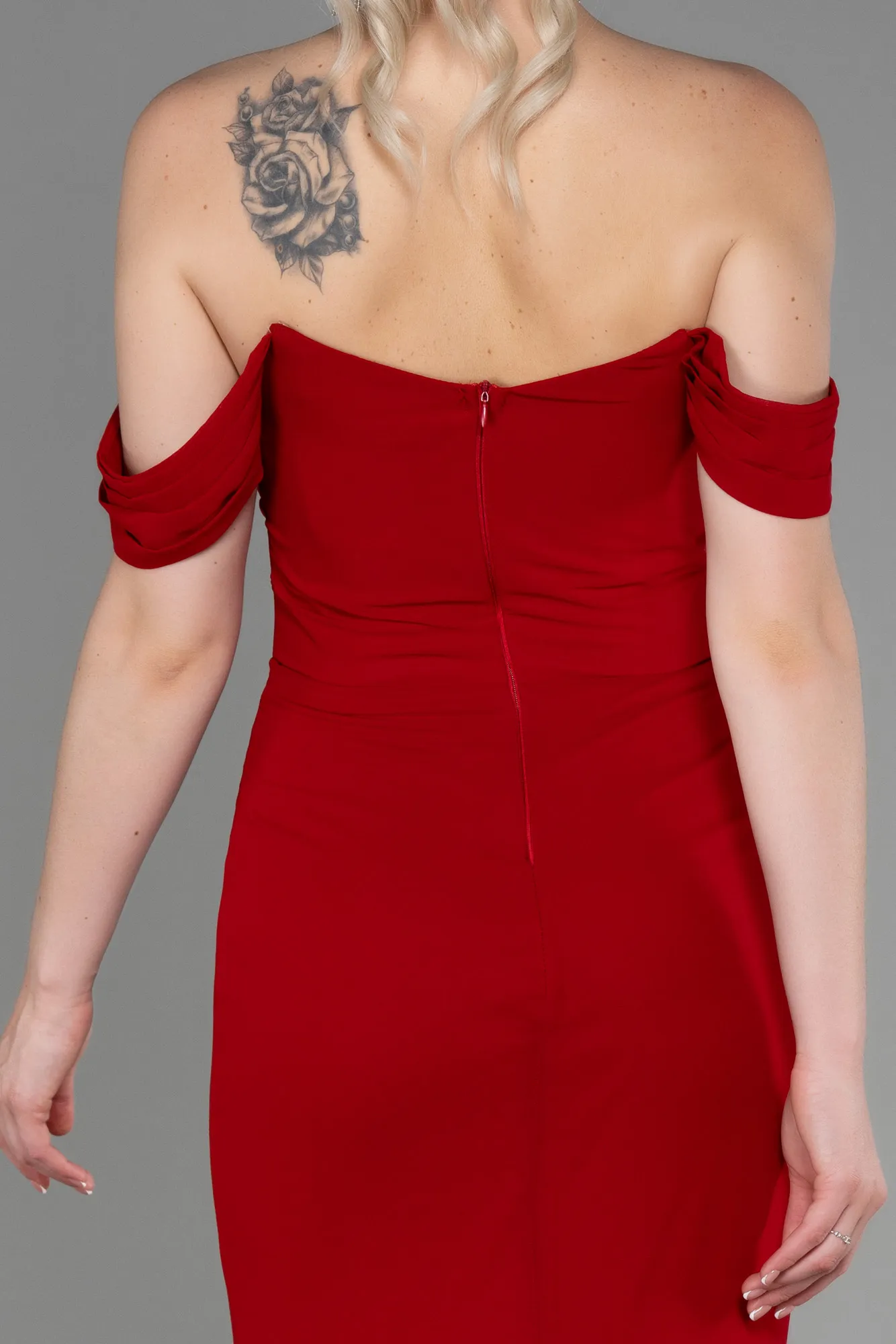 Red-Long Chiffon Prom Gown ABU3211