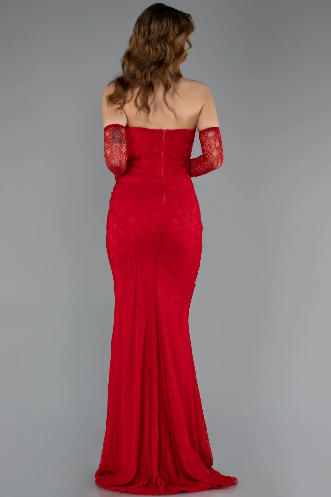 Red-Long Dantelle Evening Dress ABU5510