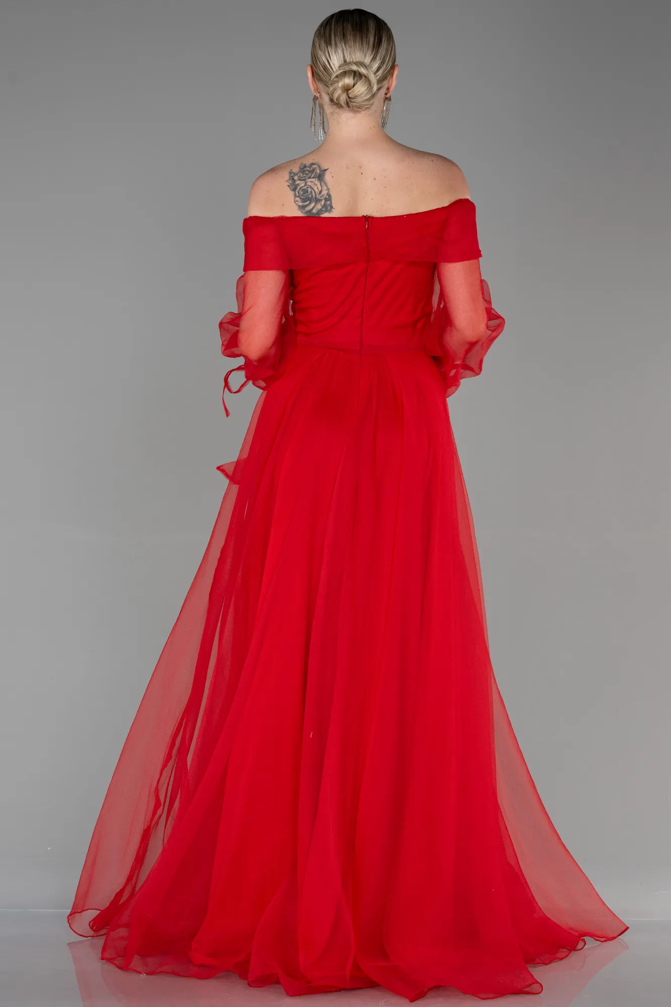 Red-Long Engagement Dress ABU1468