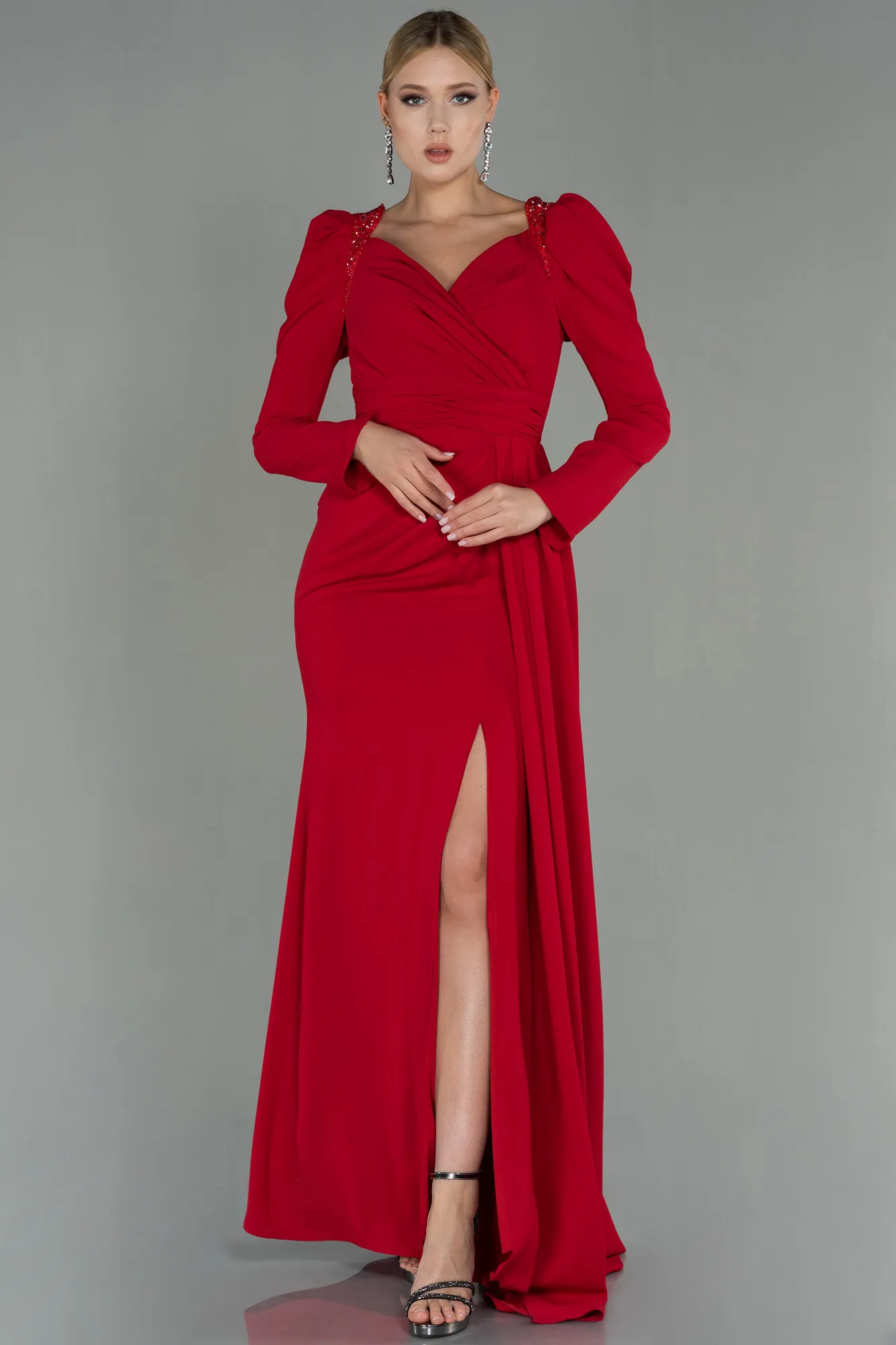 Red-Long Evening Dress ABU2895