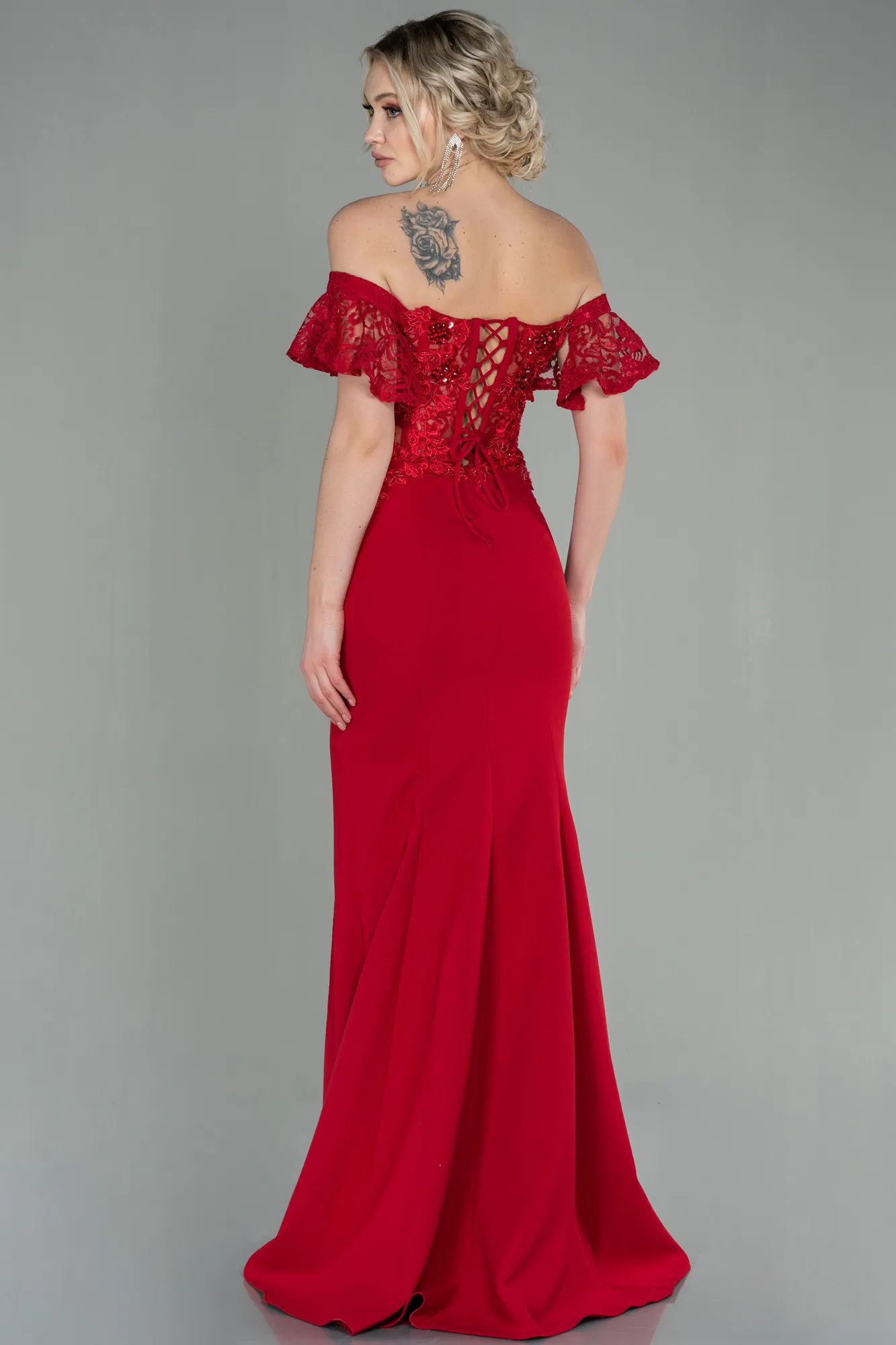 Red-Long Evening Dress ABU3077