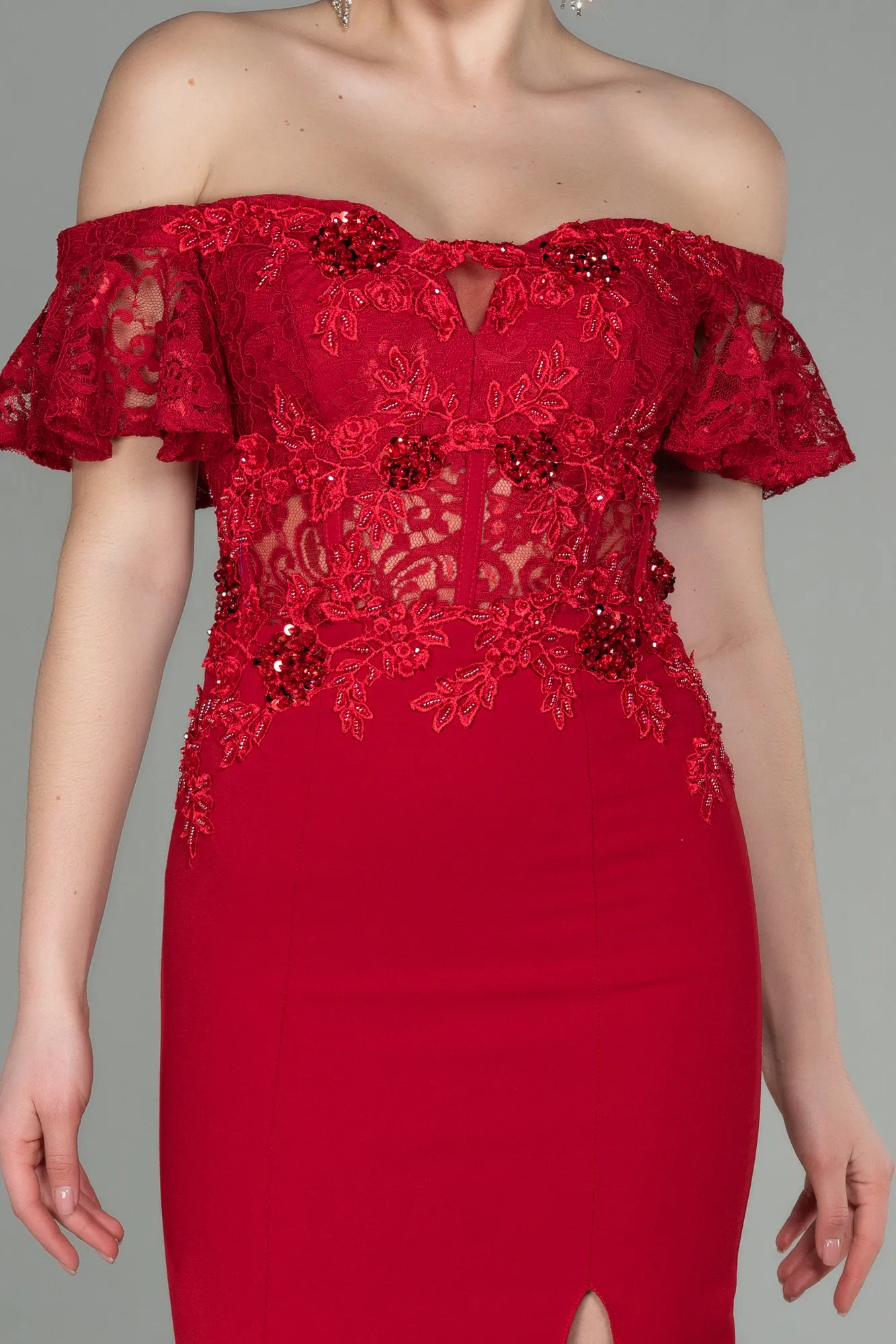 Red-Long Evening Dress ABU3077