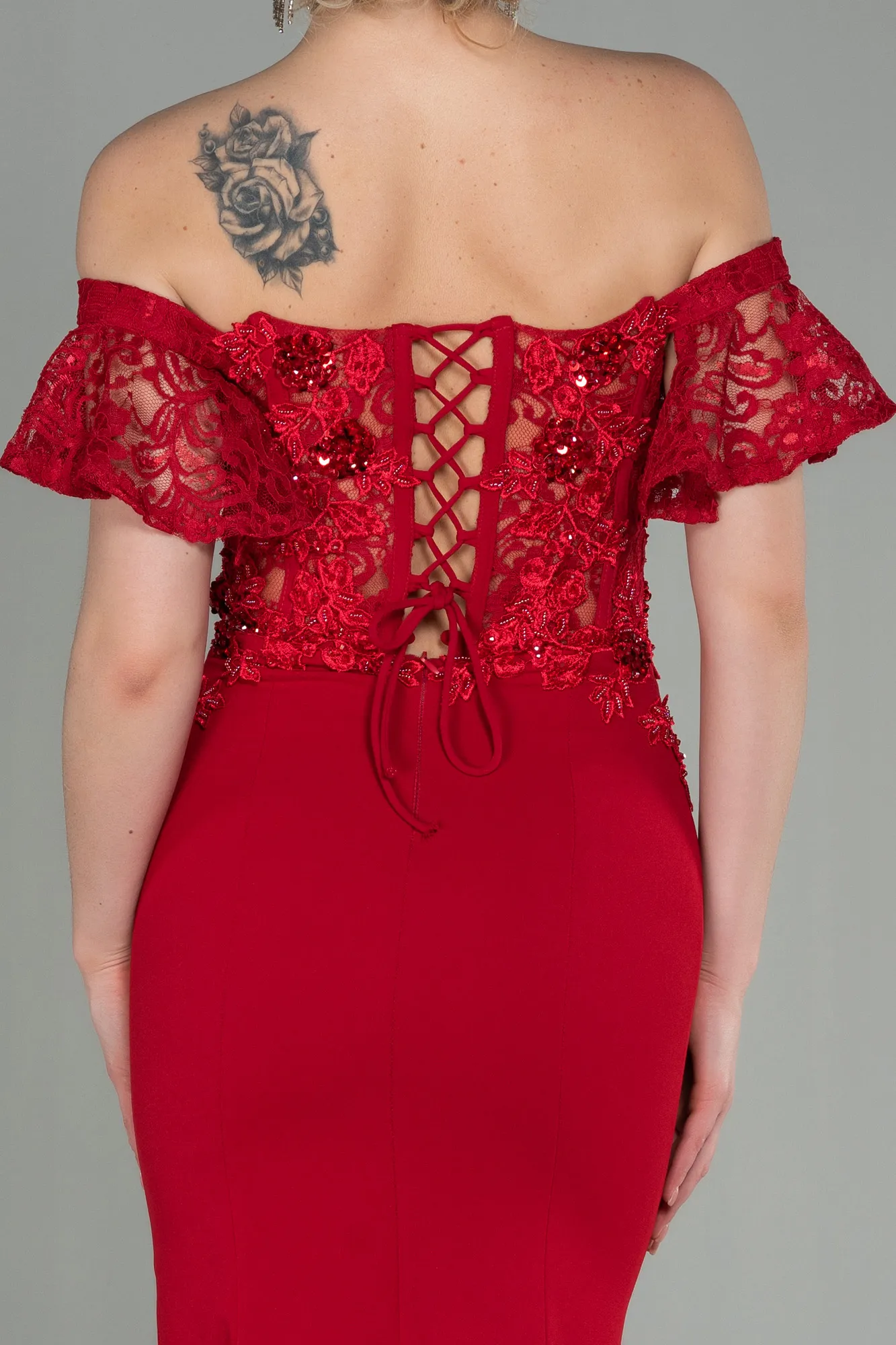Red-Long Evening Dress ABU3077