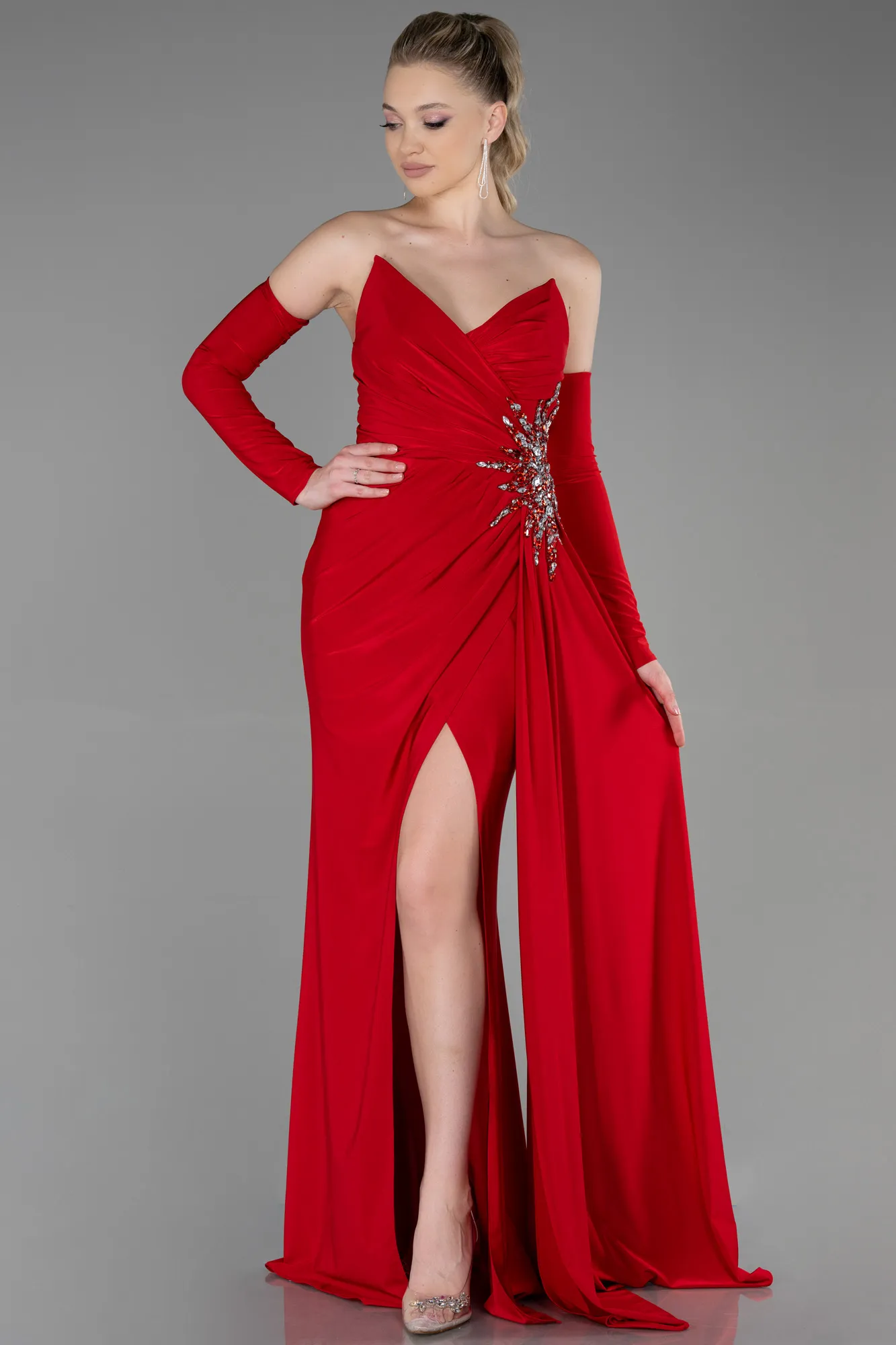Red-Long Evening Dress ABU3351