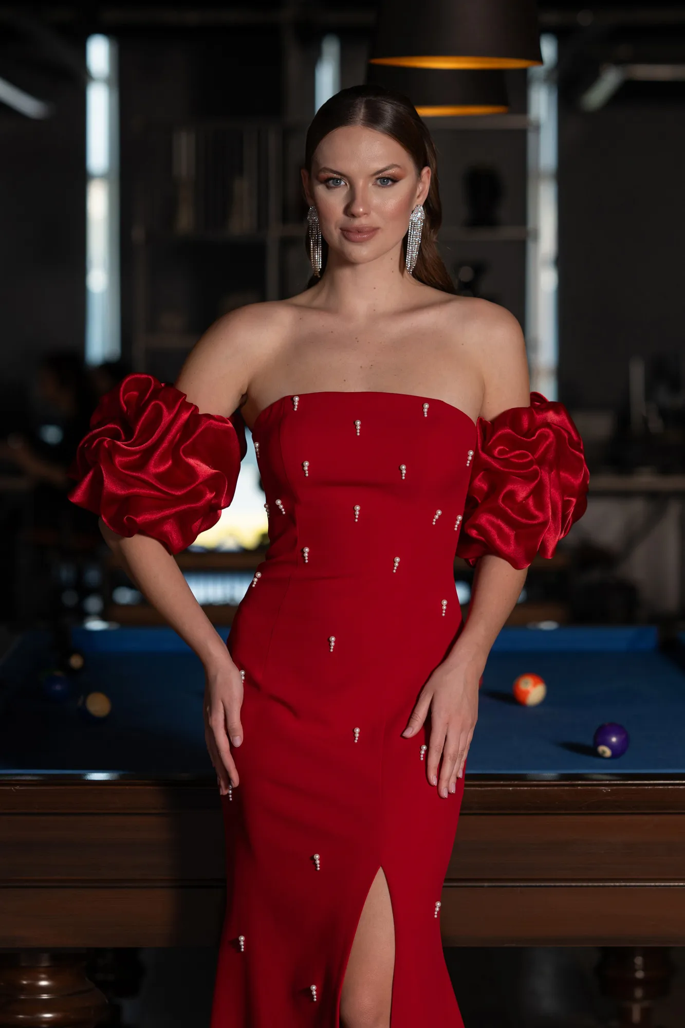 Red-Long Evening Dress ABU3659