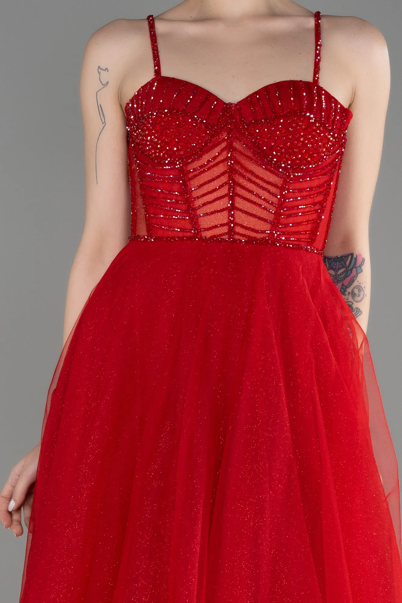 Red-Long Evening Dress ABU3805