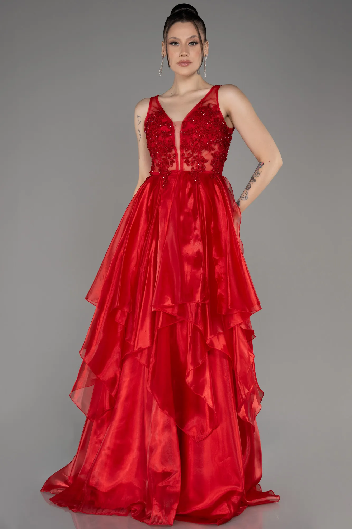 Red-Long Evening Dress ABU3952