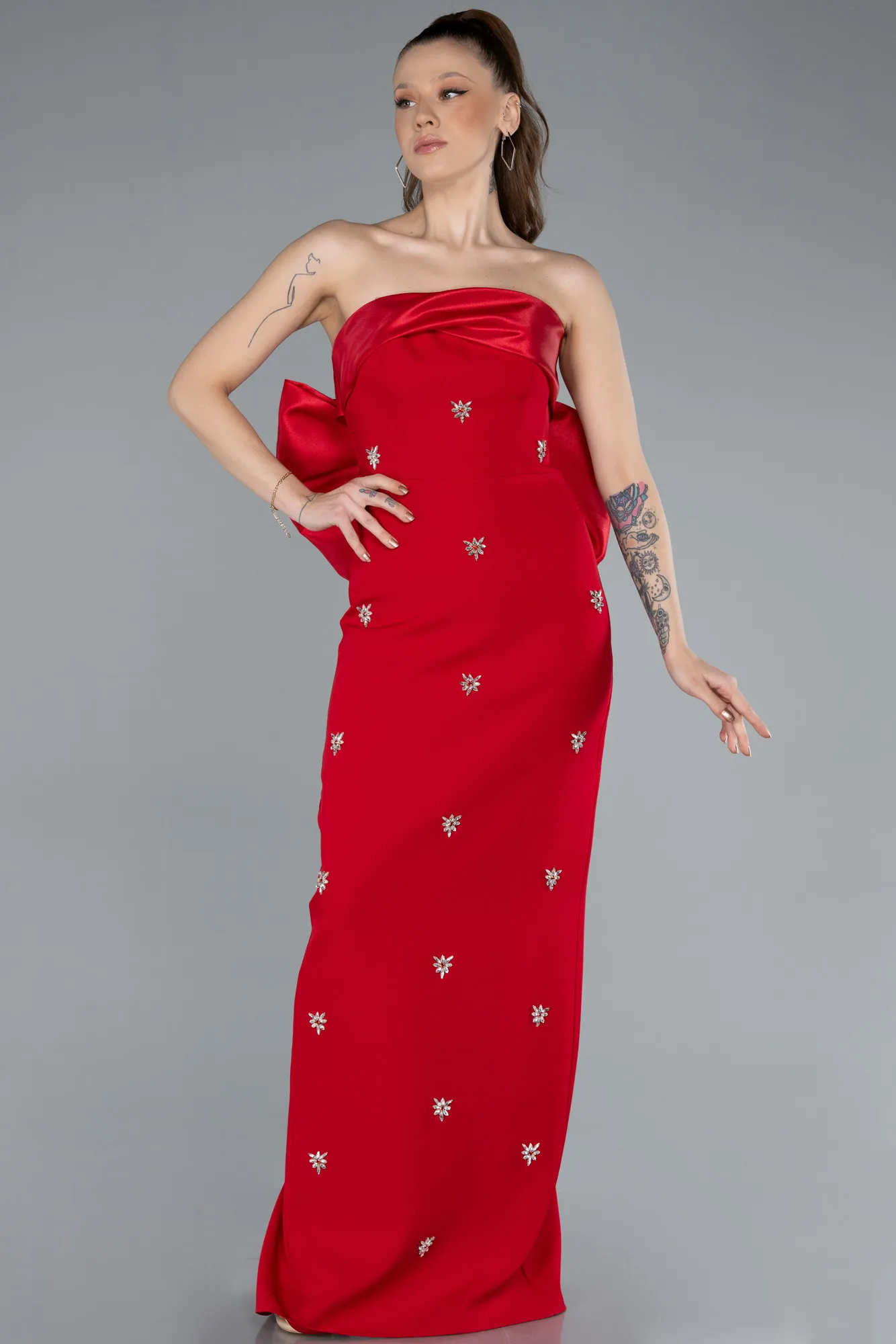 Red-Long Evening Dress ABU4716