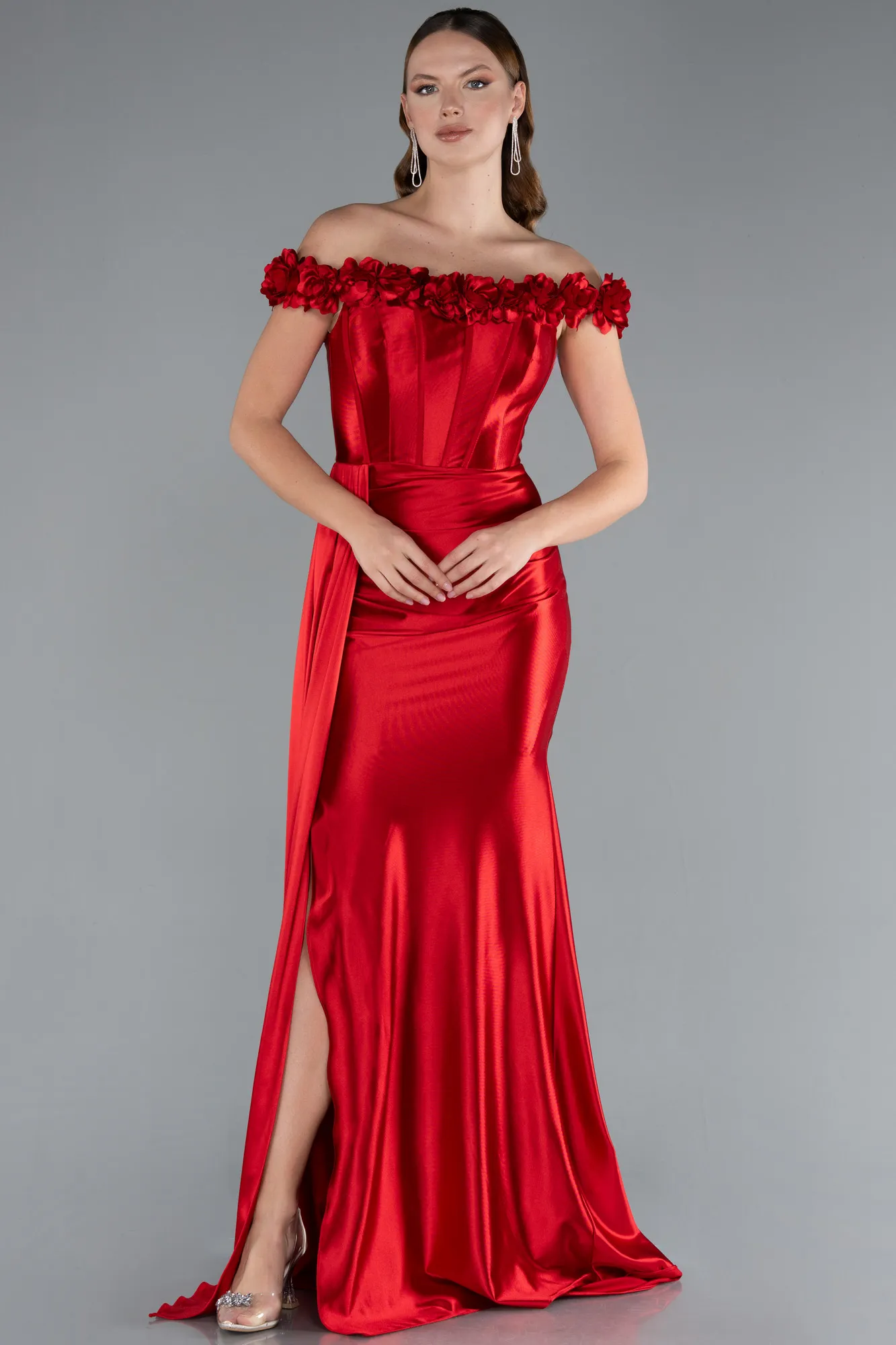 Red-Long Evening Dress ABU4903