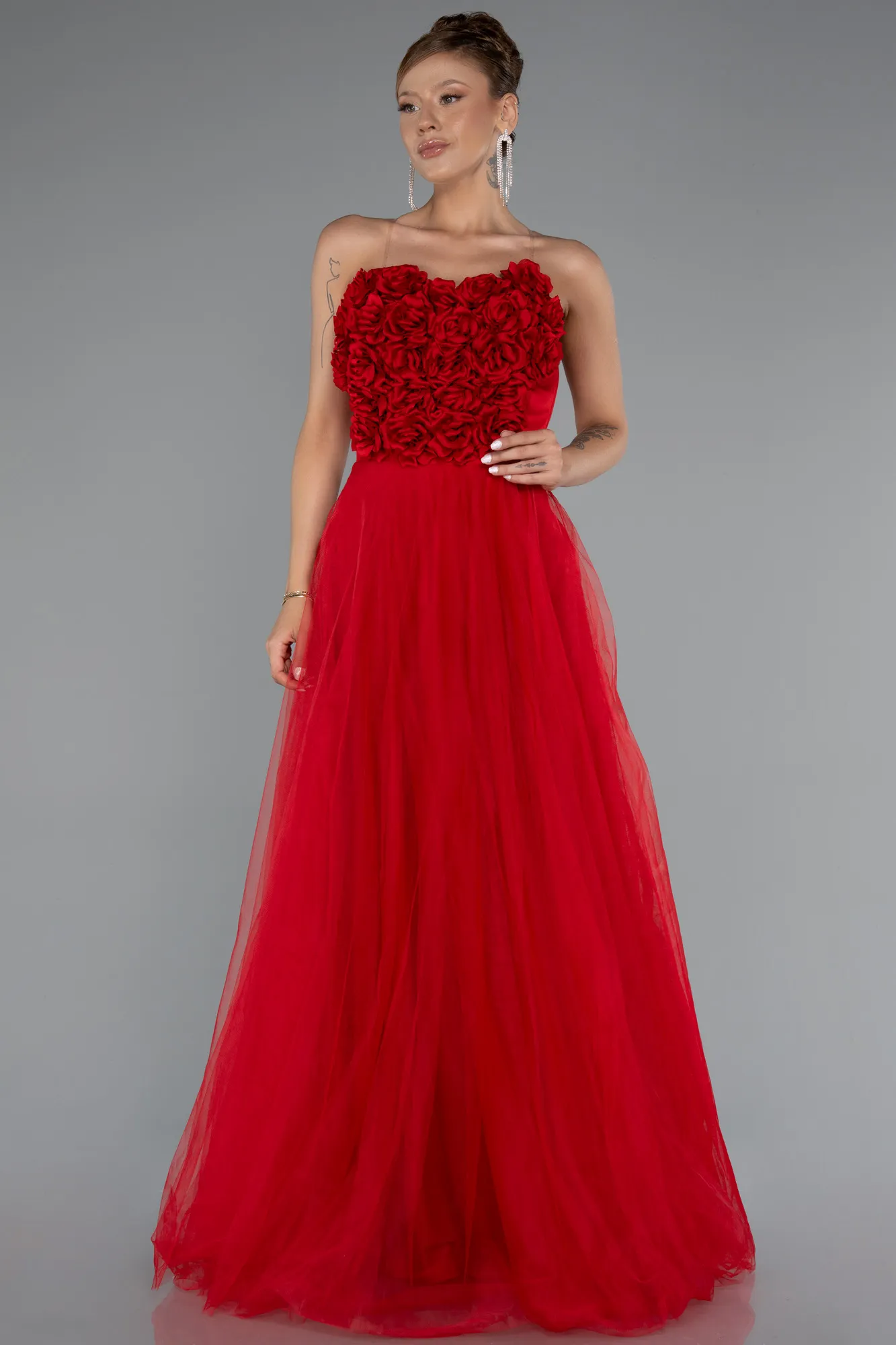 Red-Long Evening Dress ABU4905
