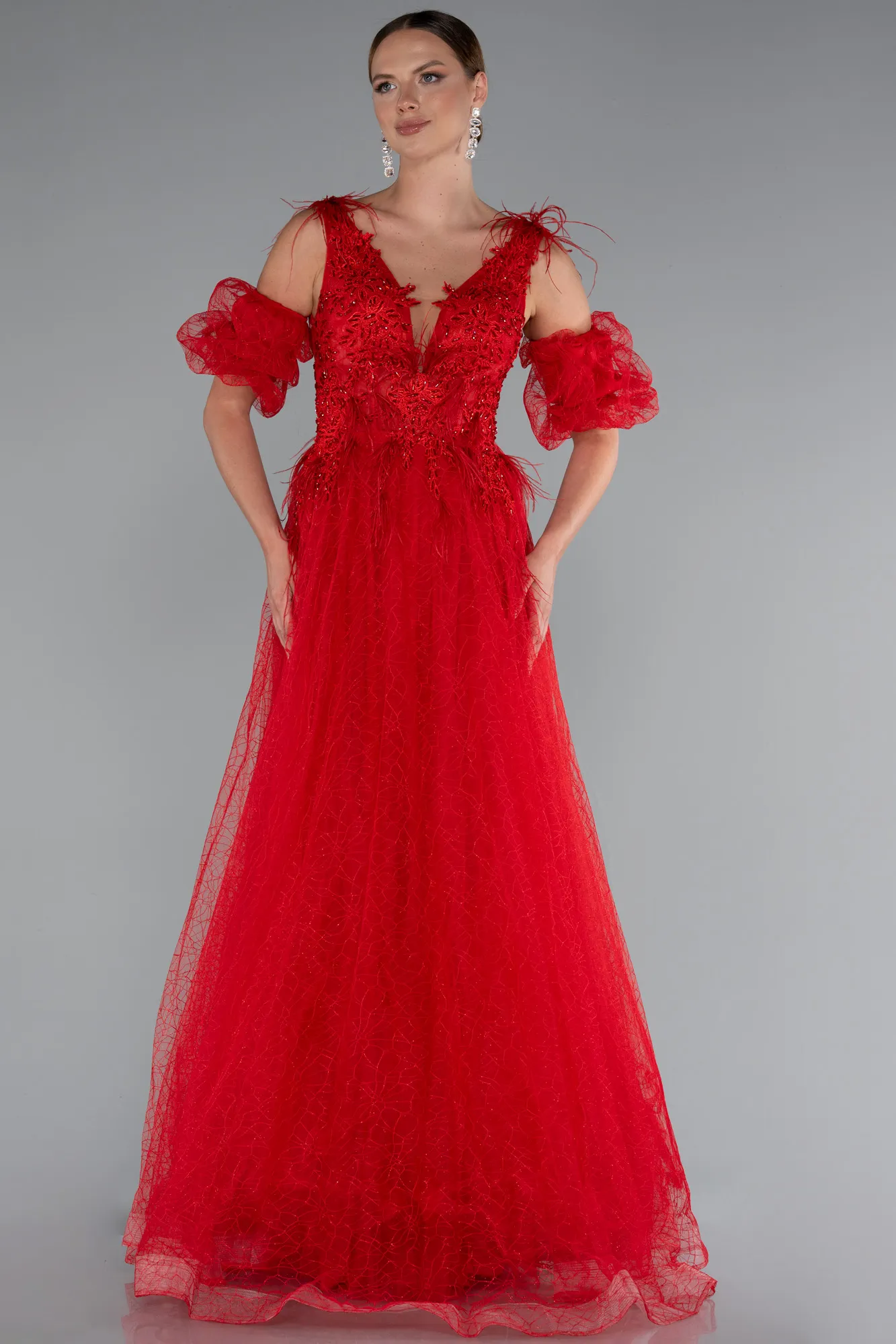 Red-Long Evening Dress ABU5052