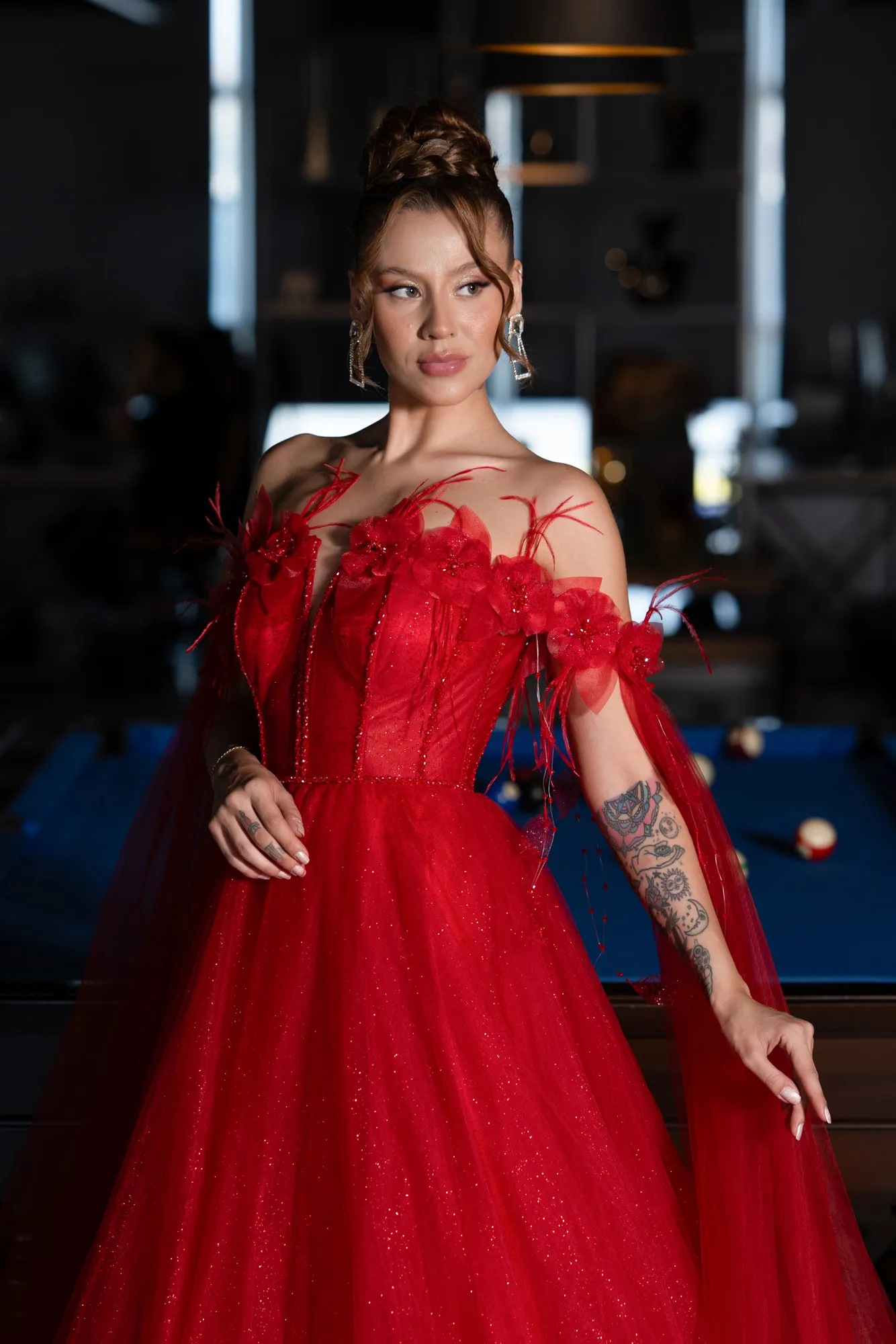 Red-Long Evening Dress ABU5101