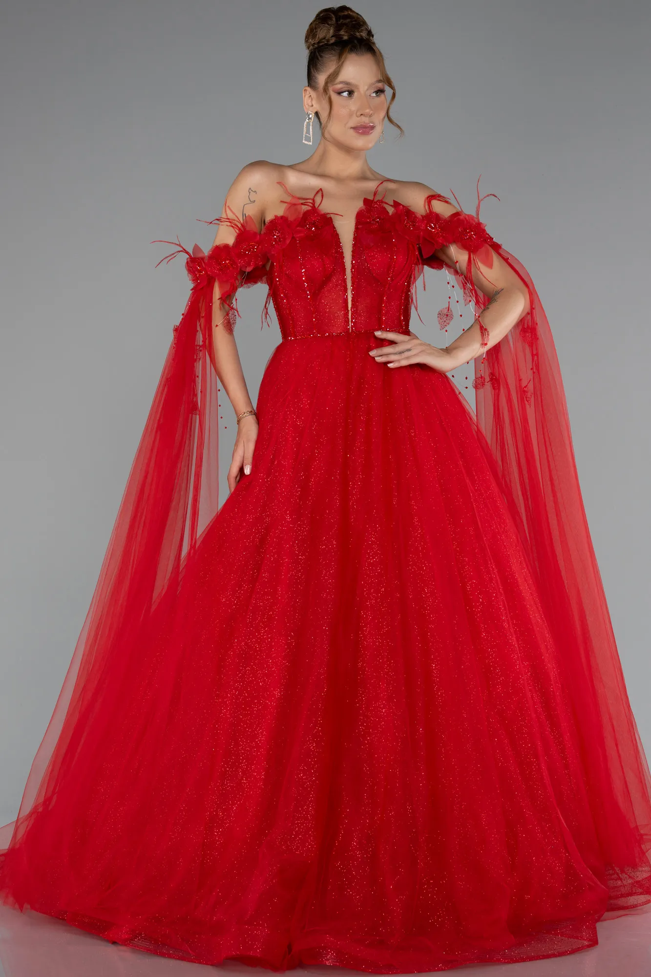 Red-Long Evening Dress ABU5101